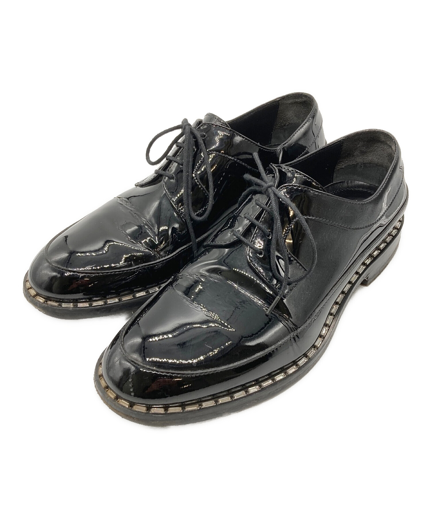 ファッションジミーチュウ☆ブラック フラットシューズ サイズ40 - 靴