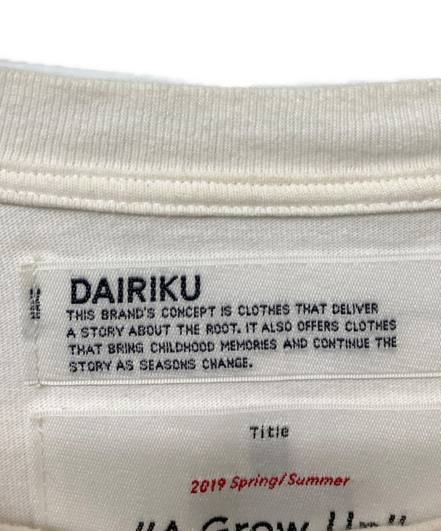 中古・古着通販】DAIRIKU (ダイリク) Night Life Dolman-Sleeve T