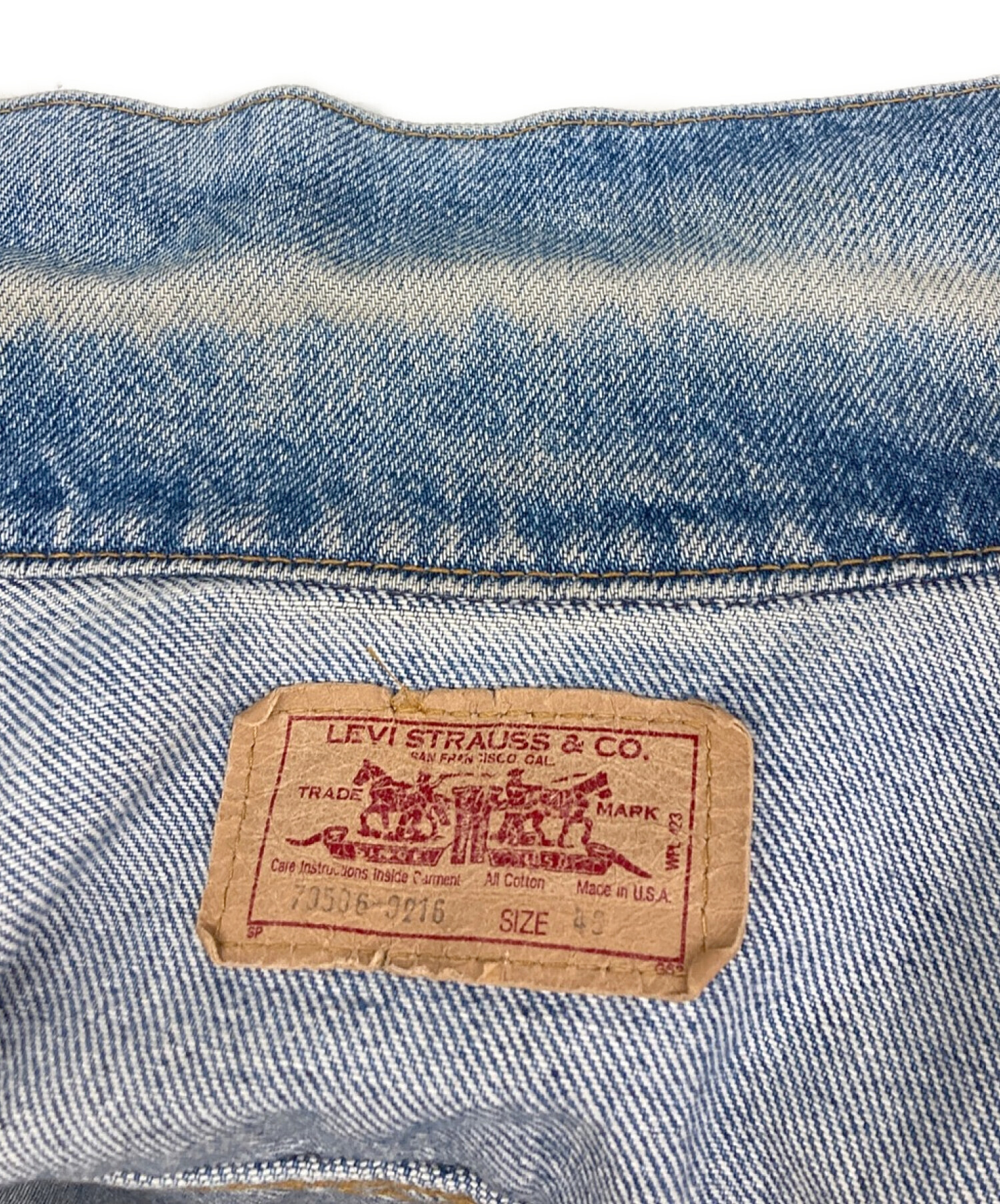 中古・古着通販】LEVI'S (リーバイス) デニムジャケット ブルー サイズ