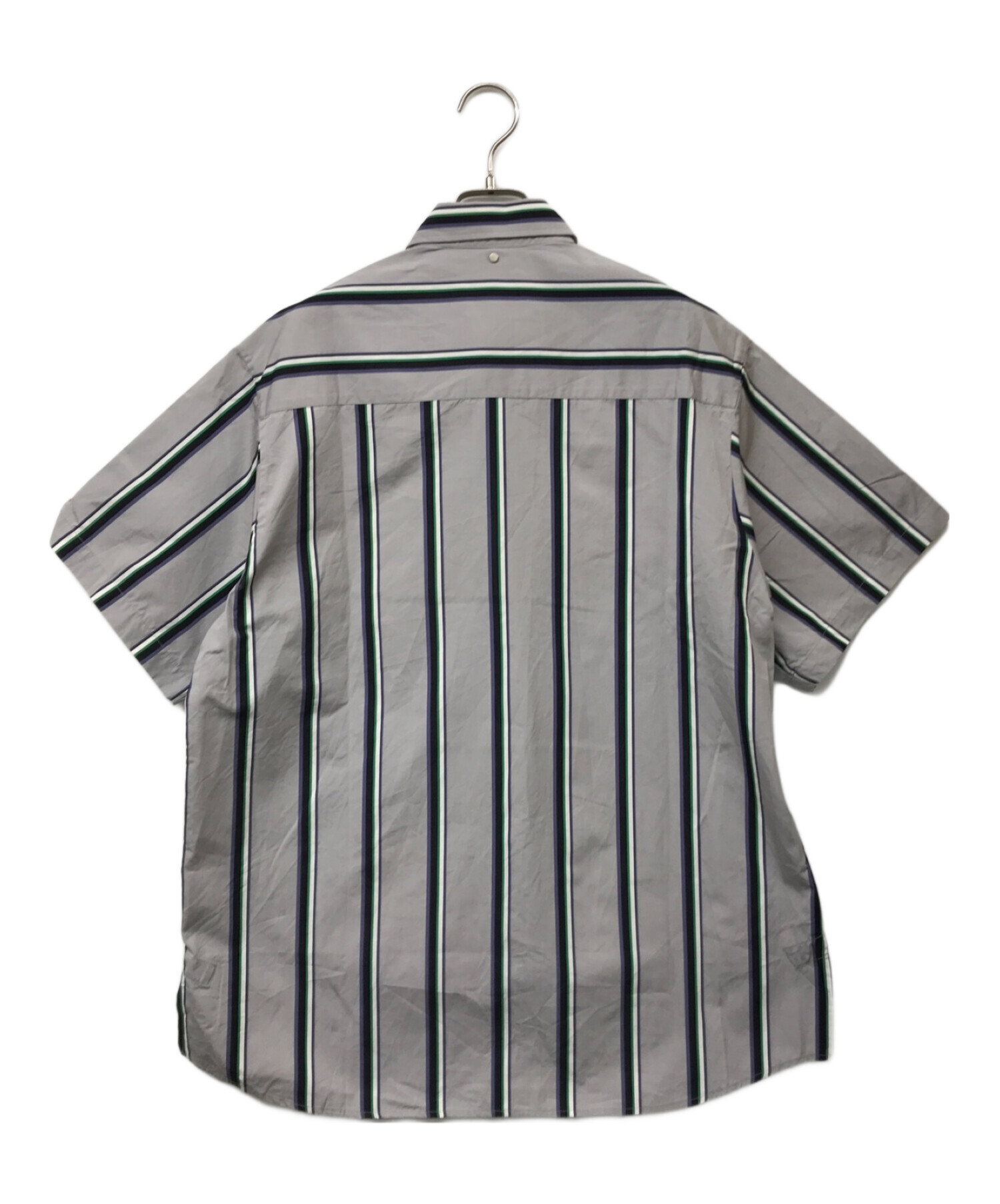 中古・古着通販】OAMC (オーエーエムシー) short sleeve striped shirt グレー サイズ:M｜ブランド・古着通販  トレファク公式【TREFAC FASHION】スマホサイト