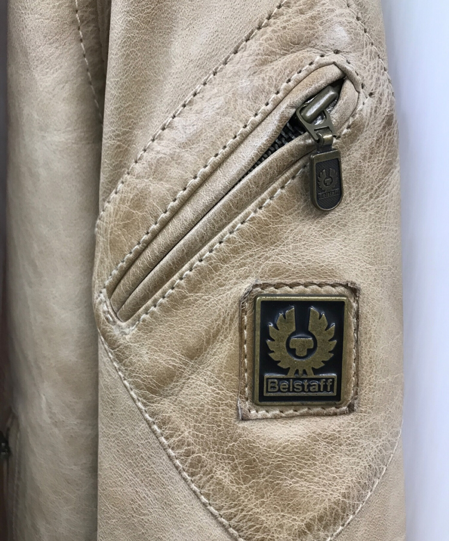 BELSTAFF GOLD Label パンチング レザー ジャケット L ベルスタッフ