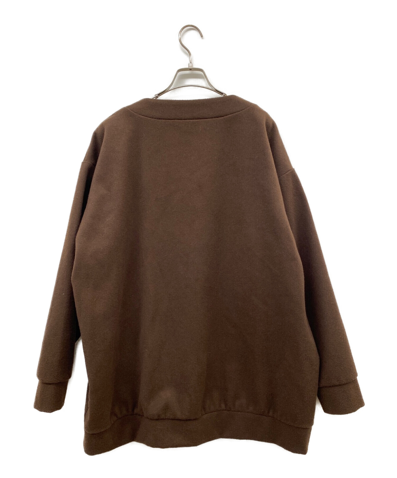 Name. (ネーム) MELTON CARDIGAN メルトンオーバーサイズカーディガン ブラウン サイズ:1