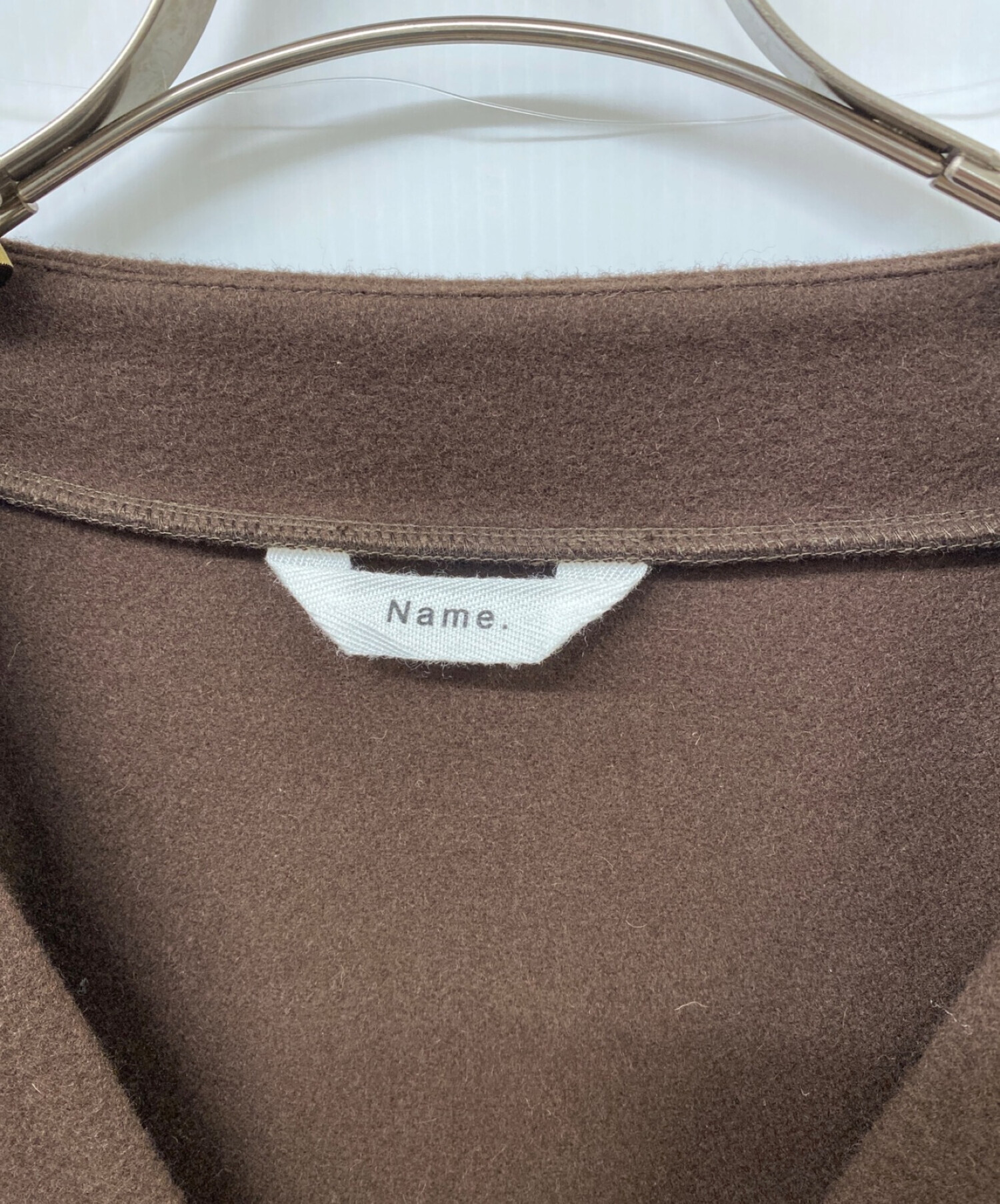 Name. (ネーム) MELTON CARDIGAN メルトンオーバーサイズカーディガン ブラウン サイズ:1