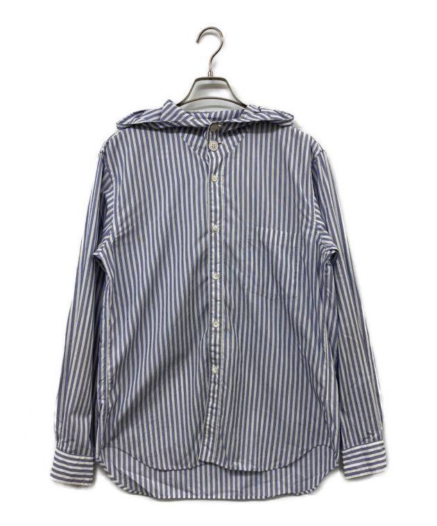 中古・古着通販】COMME des GARCONS HOMME PLUS (コムデギャルソンオムプリュス) AD2010 ストライプフーデッドシャツ  ホワイト×ブルー サイズ:S｜ブランド・古着通販 トレファク公式【TREFAC FASHION】スマホサイト