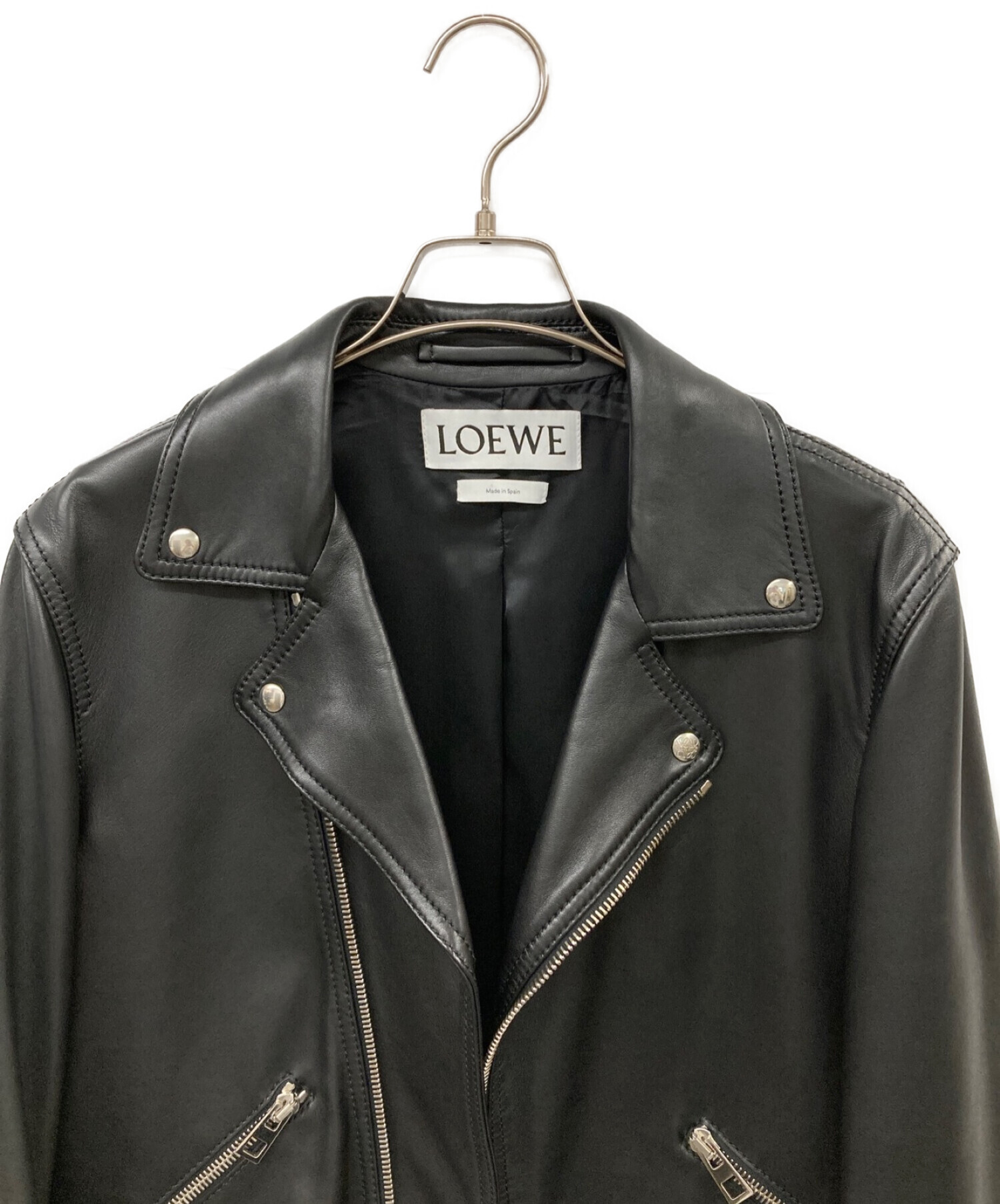 LOEWE ロエベ ライダース 46(M位) 赤 - ライダースジャケット