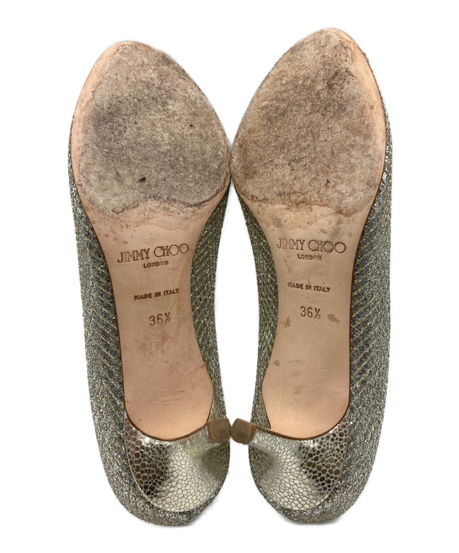 中古・古着通販】JIMMY CHOO (ジミーチュウ) グリッターヒールパンプス