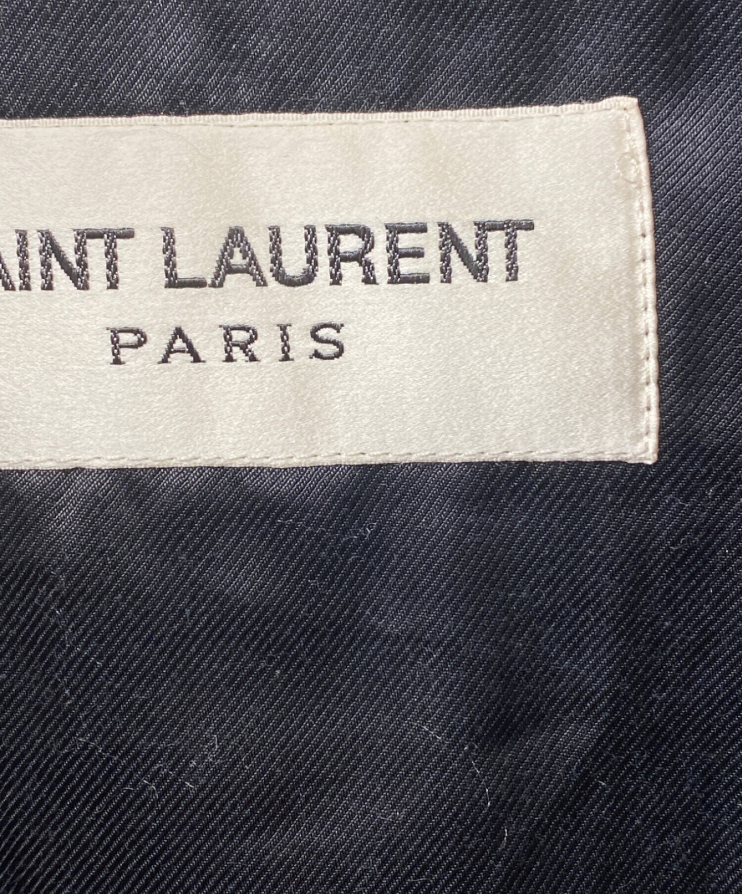 Saint Laurent Paris (サンローランパリ) ウエスタンチェック柄ピーコート レッド×ブラック サイズ:46