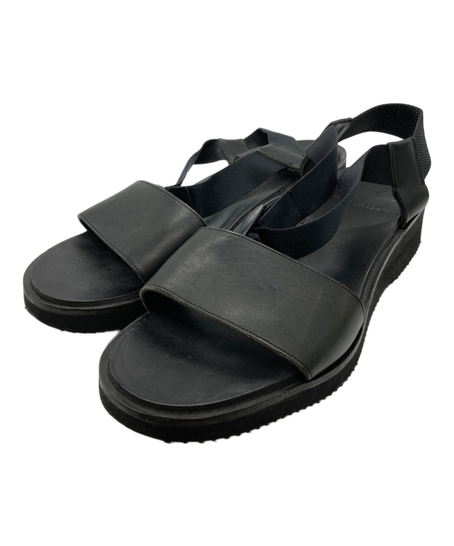 中古・古着通販】FOOTWORKS (フットワークス) Leather Sandal ブラック 