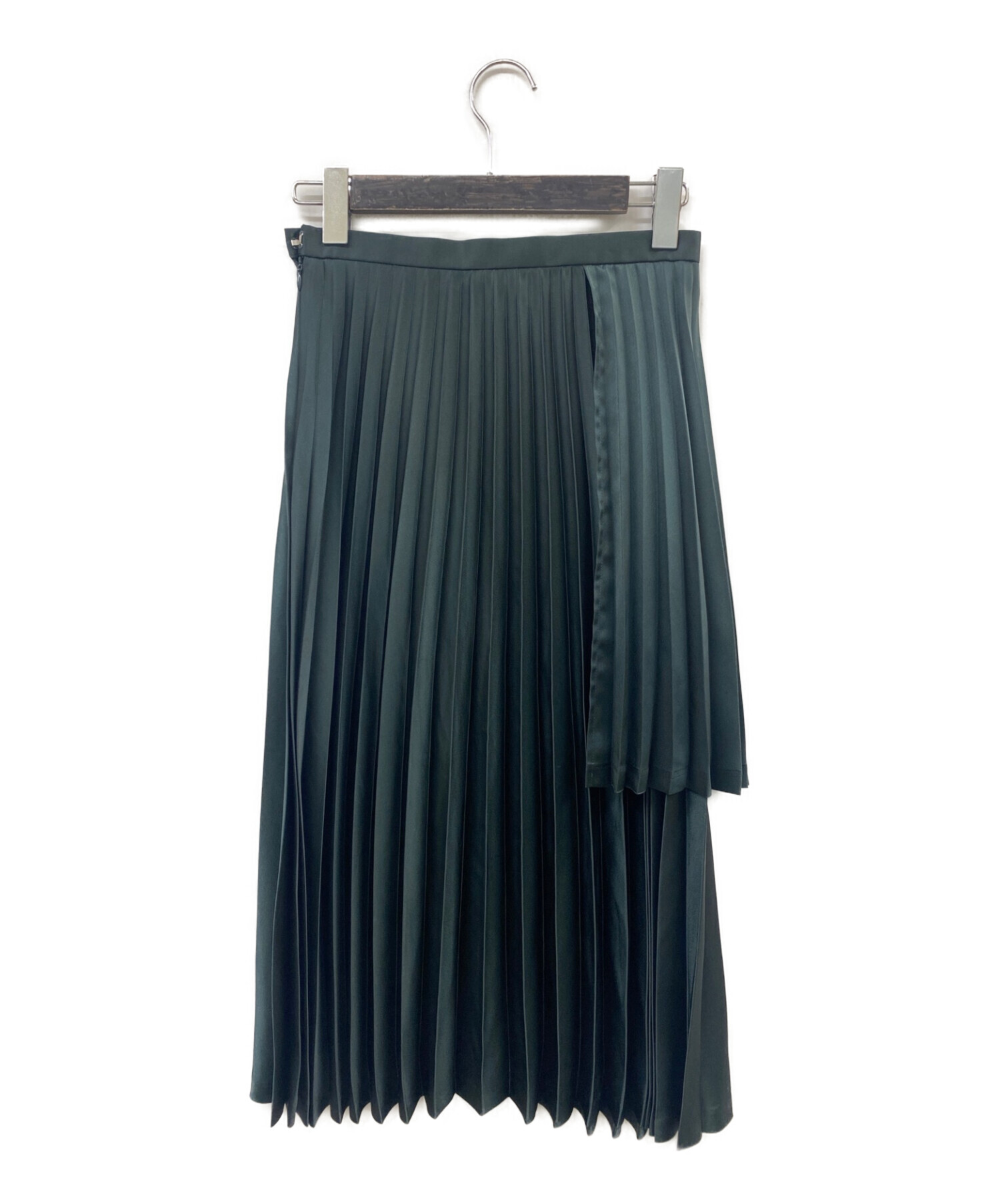 noir kei ninomiya (ノワール ケイ ニノミヤ) レイヤードプリーツスカート AD2019 グリーン サイズ:XS