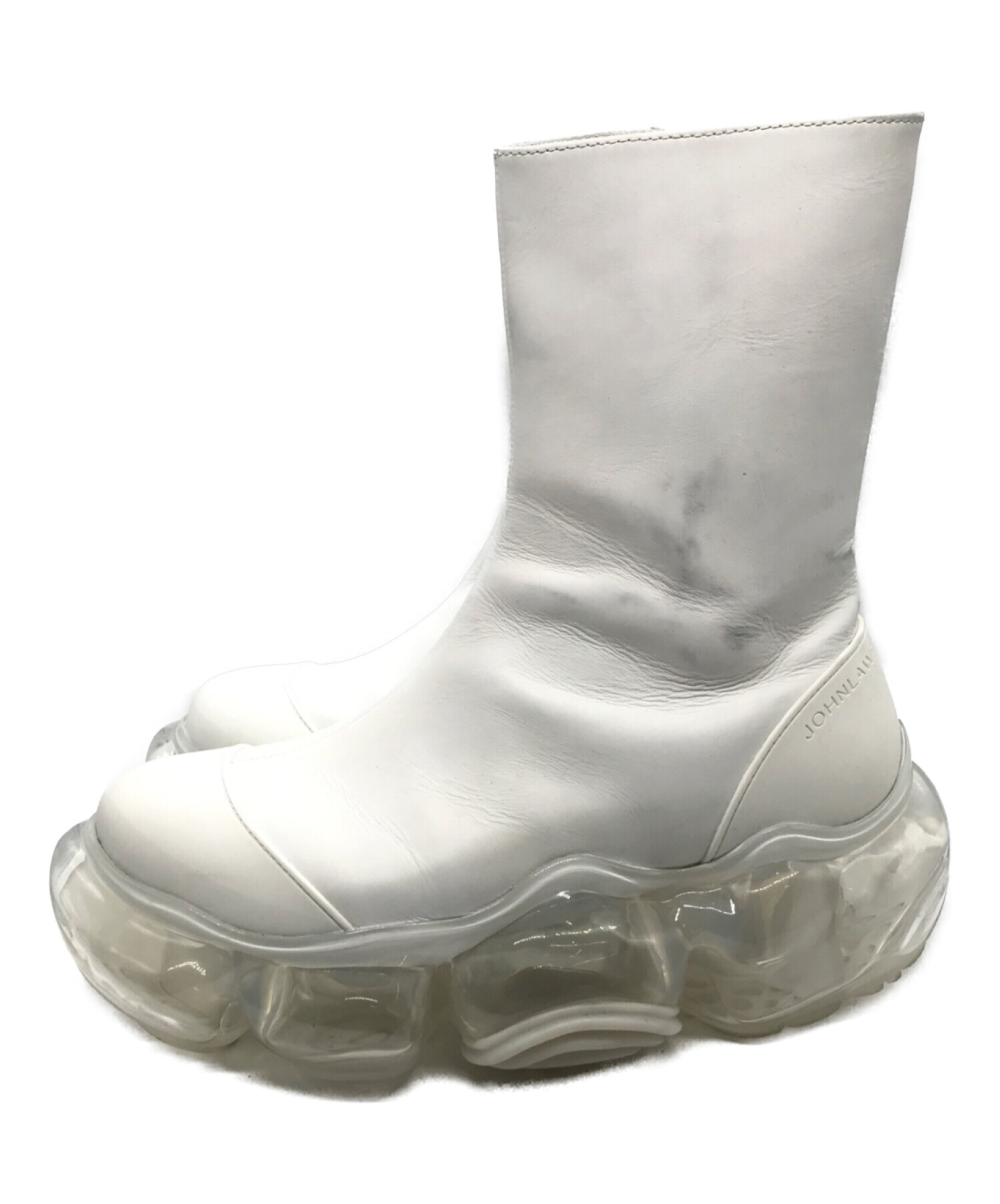 JOHN LAWRENCE SULLIVAN (ジョンローレンスサリバン) grounds (グラウンズ) moopie leather boots  ホワイト サイズ:26cm