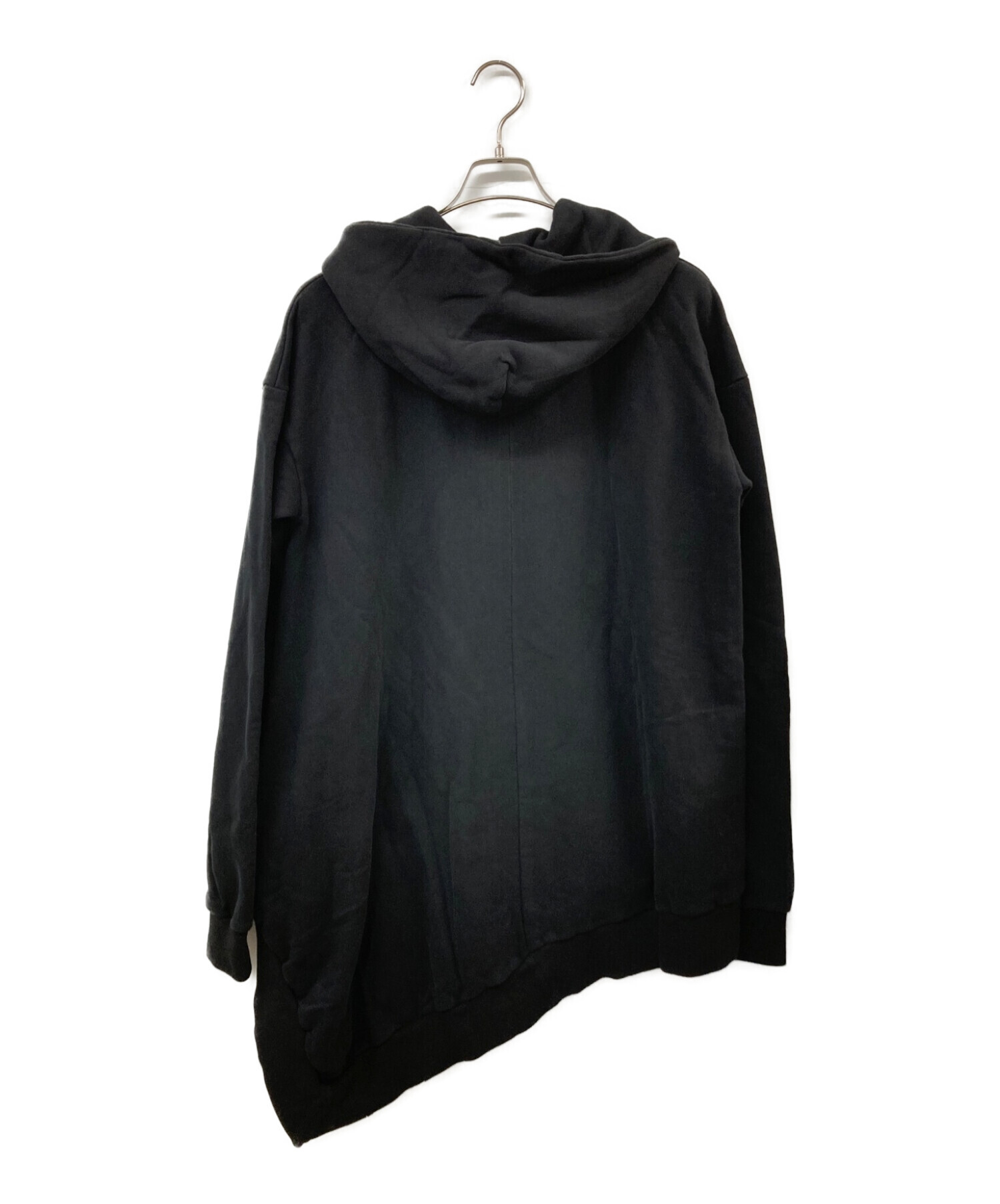 BEN TAVERNITI UNRAVEL PROJECT (ベンタバニティ アンレーベルプロジェクト) ASYMMETRIC SWEATSHIRT  ブラック サイズ:XS