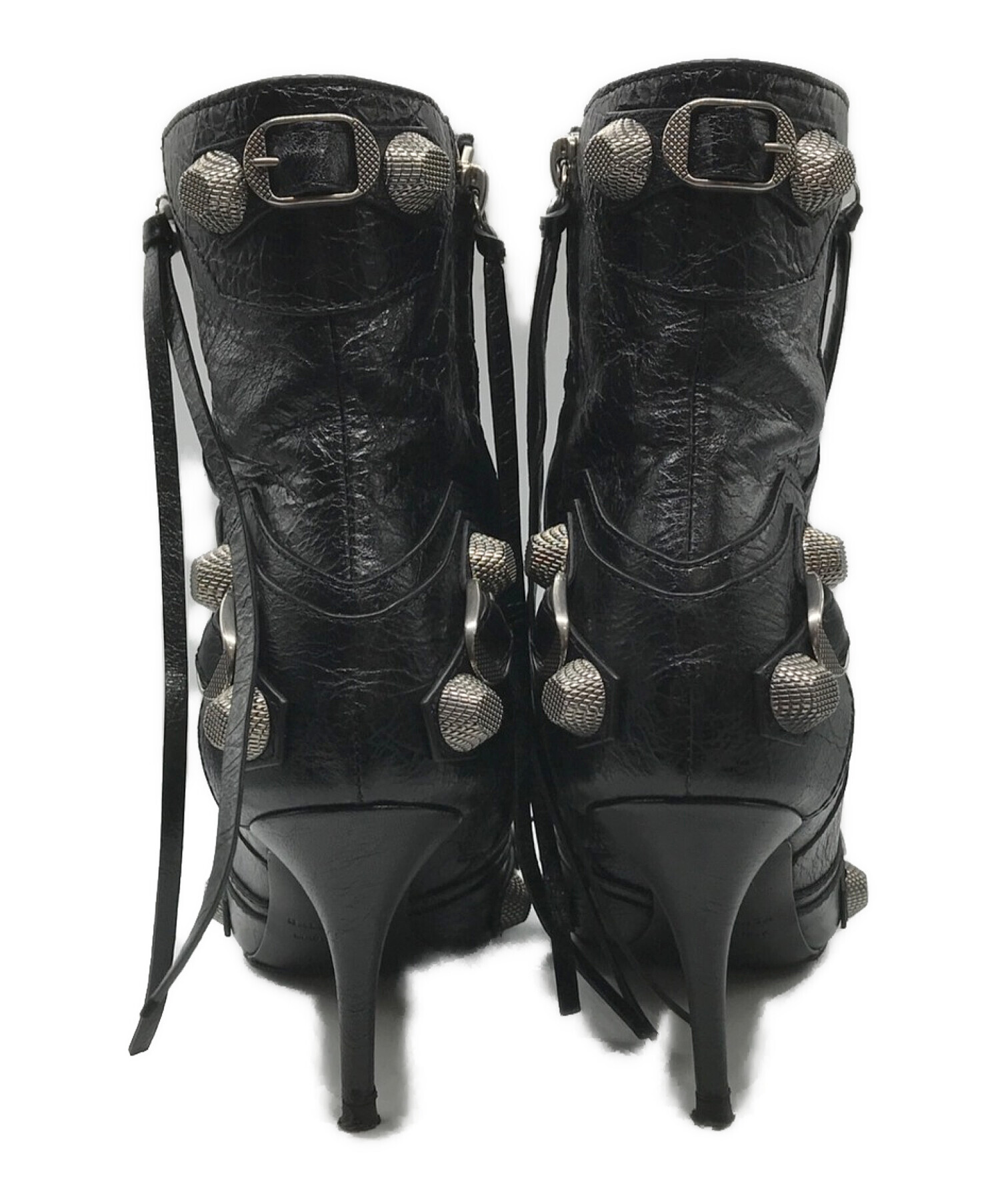 BALENCIAGA (バレンシアガ) Cagole 90 Ankle Boots スタッズアンクルブーツ ブラック サイズ:37