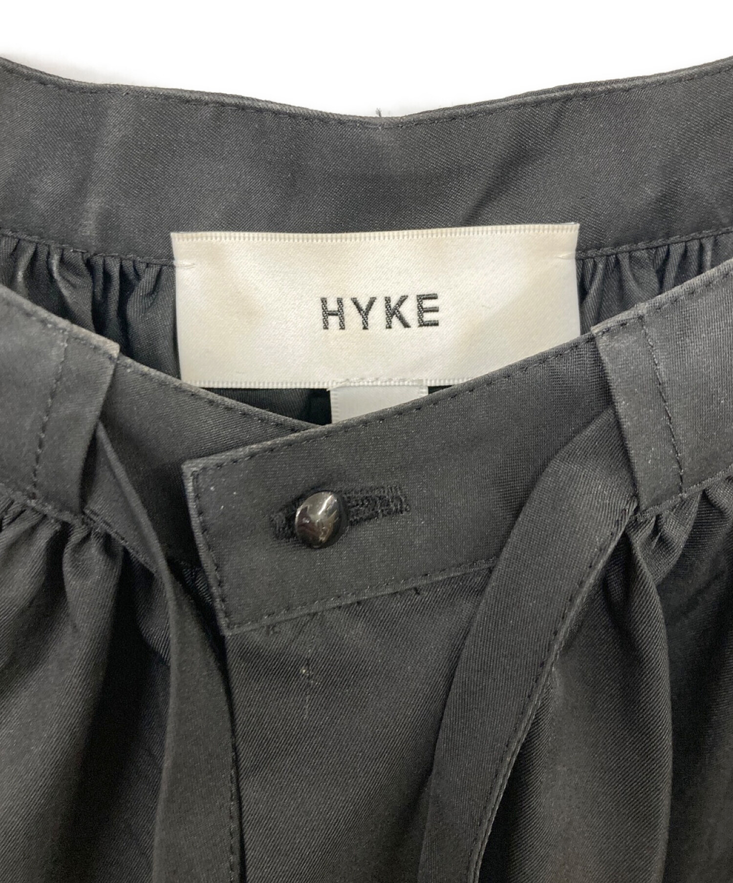 HYKE (ハイク) ギャザーワンピース ブラック サイズ:1