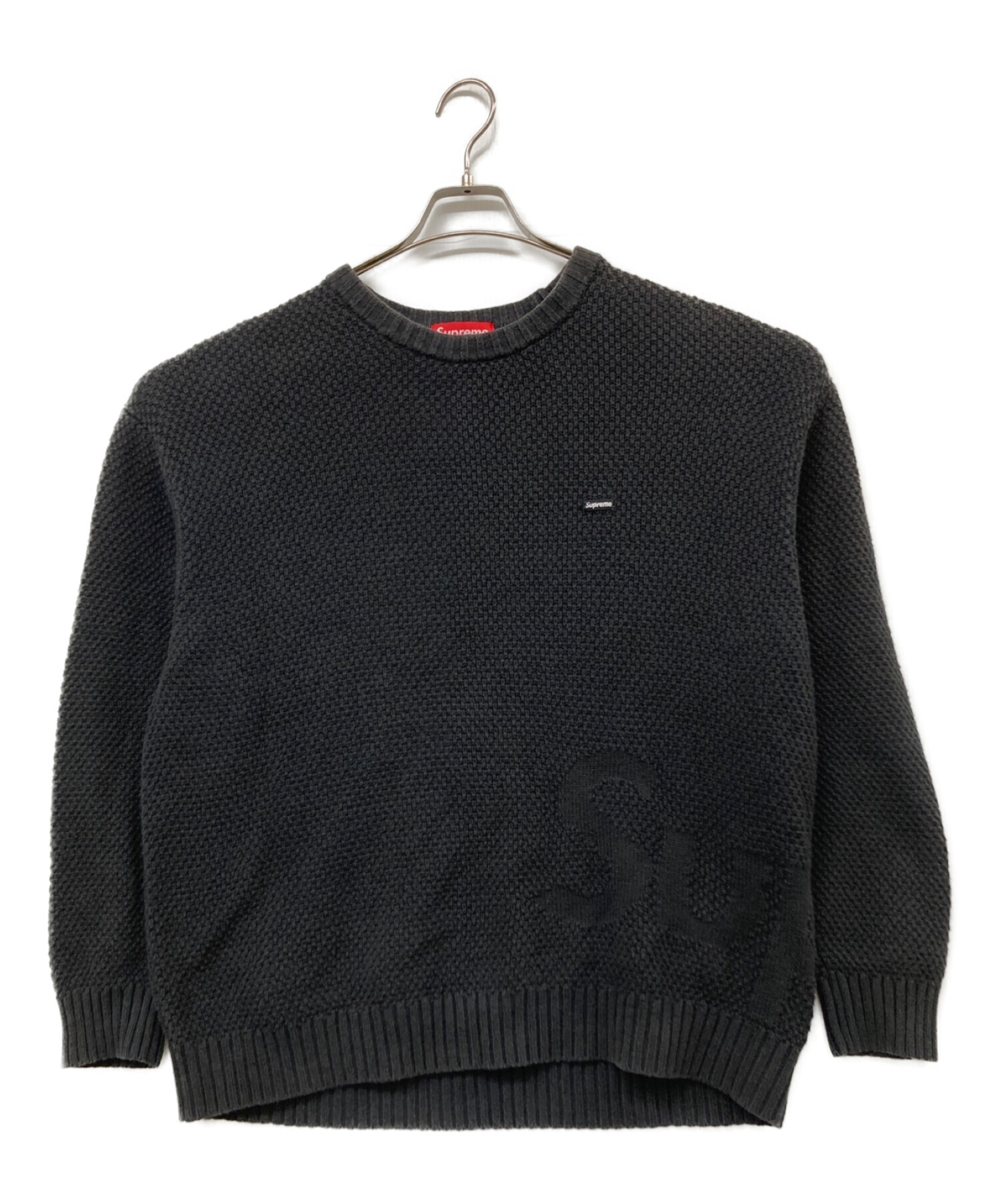 SUPREME (シュプリーム) Textured small box Sweater ブラック サイズ:L