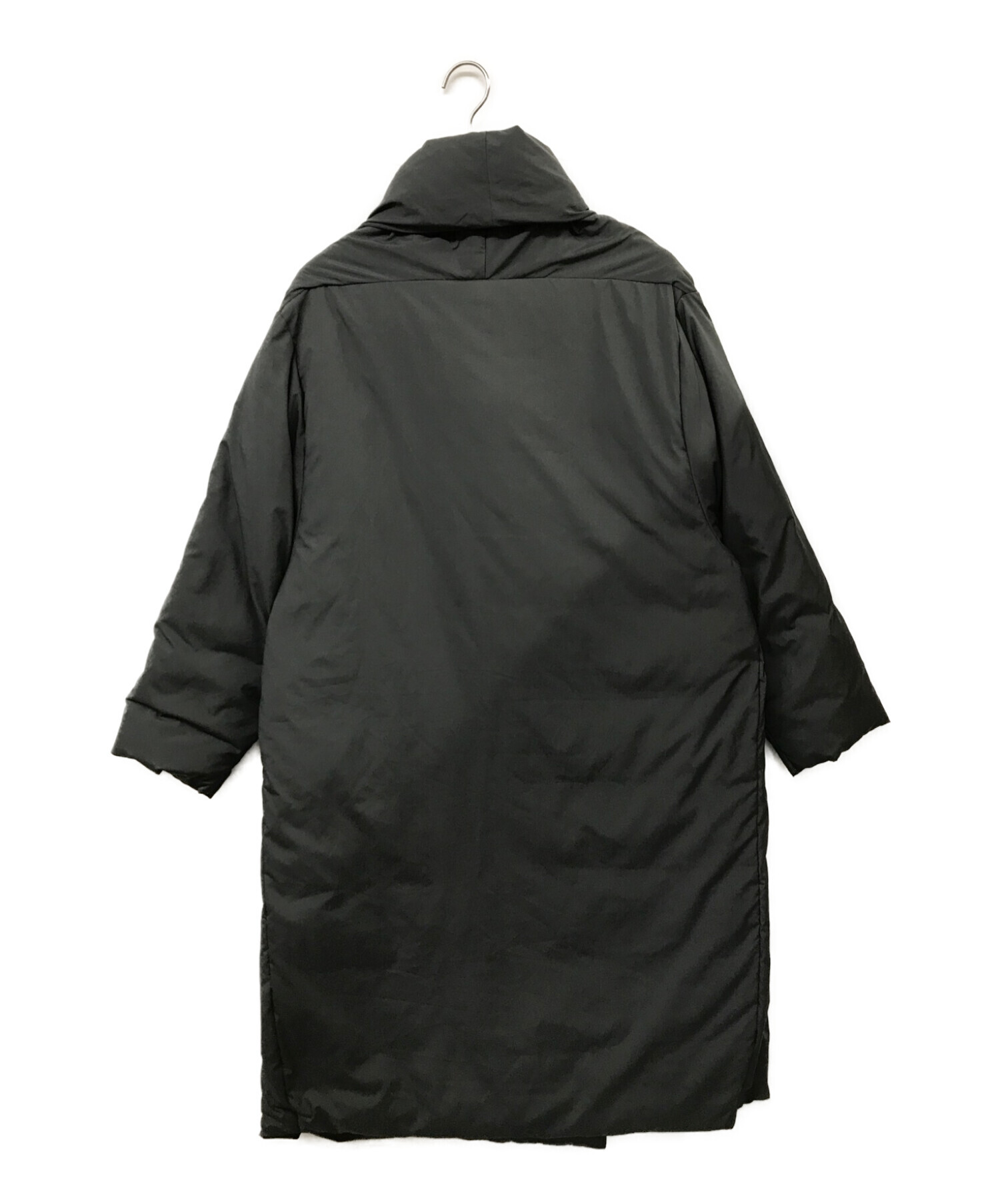【超特価人気】MIZUIRO IND 　ドレープロング ライトダウンコート BLACK ジャケット・アウター