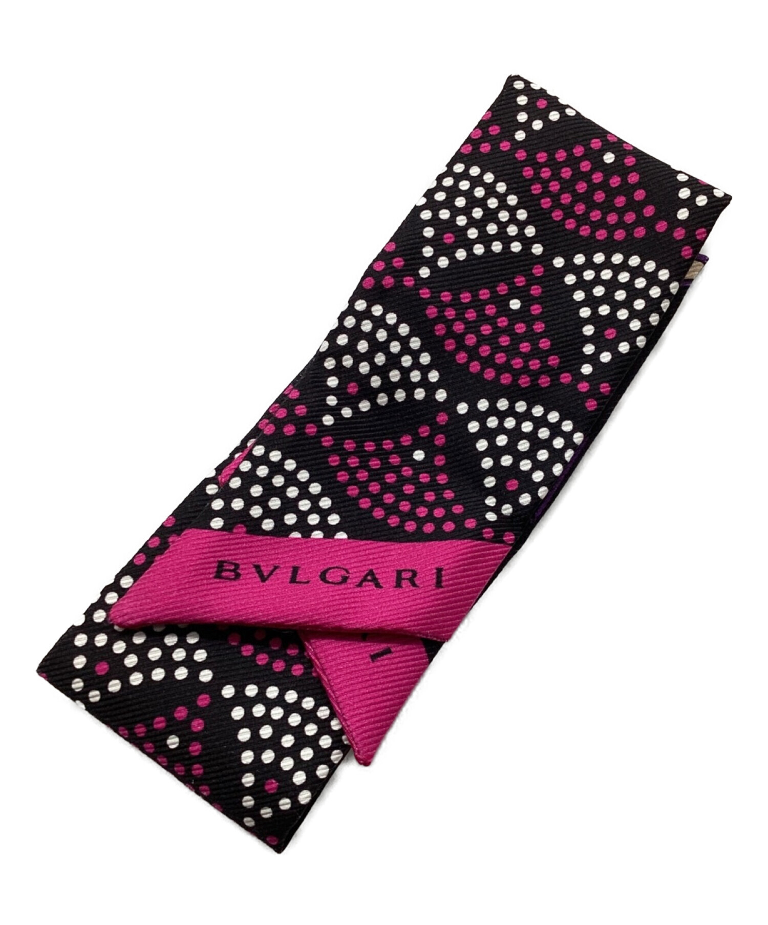 BVLGARI (ブルガリ) シルクツイリー＆スカーフリングセット ブラック
