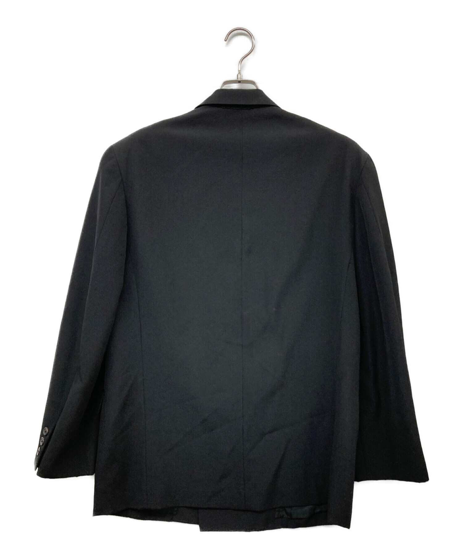Y's for men (ワイズフォーメン) ウールギャバジンダブルブレストジャケット ブラック サイズ:S