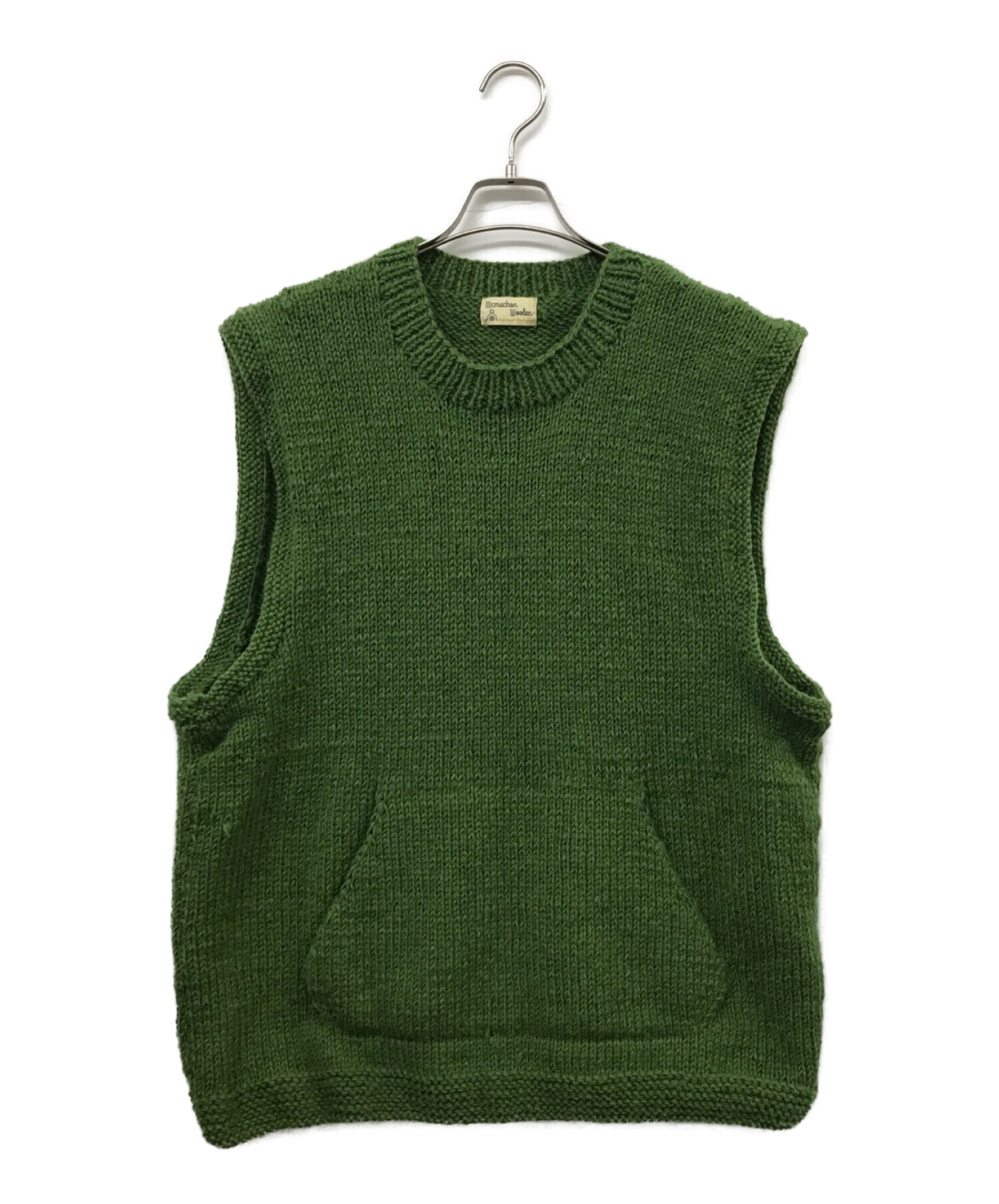 mcmachan woolen (マクマーンウーレン) 陰陽ニットベスト グリーン サイズ:記載なし