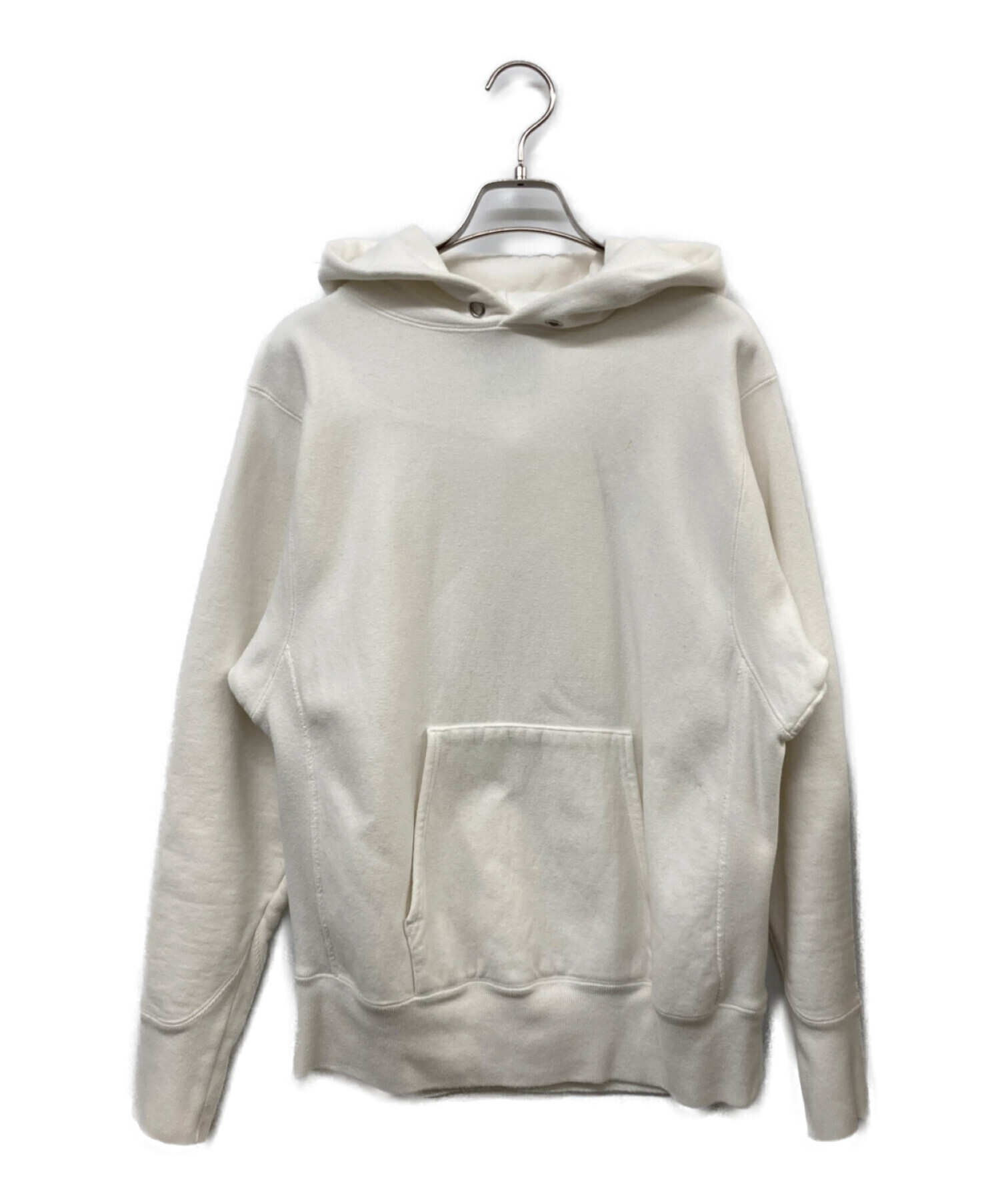 中古・古着通販】ATON (エイトン) GARMENT DYE URAKE HOODIE ホワイト