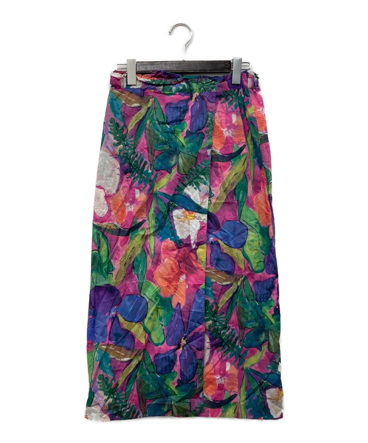 SOFIE D'HOORE (ソフィードール) フラワープリントラップスカート パープル×ピンク サイズ:34