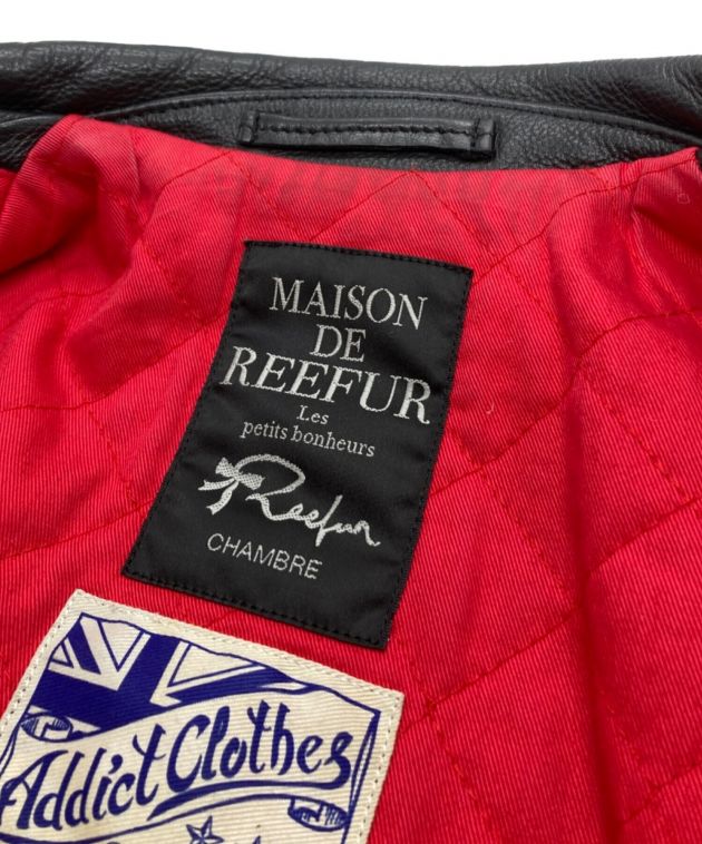 MAISON DE REEFUR (メゾン ド リーファー) ADDICT CLOTHES (アディクト クローズ) ライダースジャケット ブラック  サイズ:36