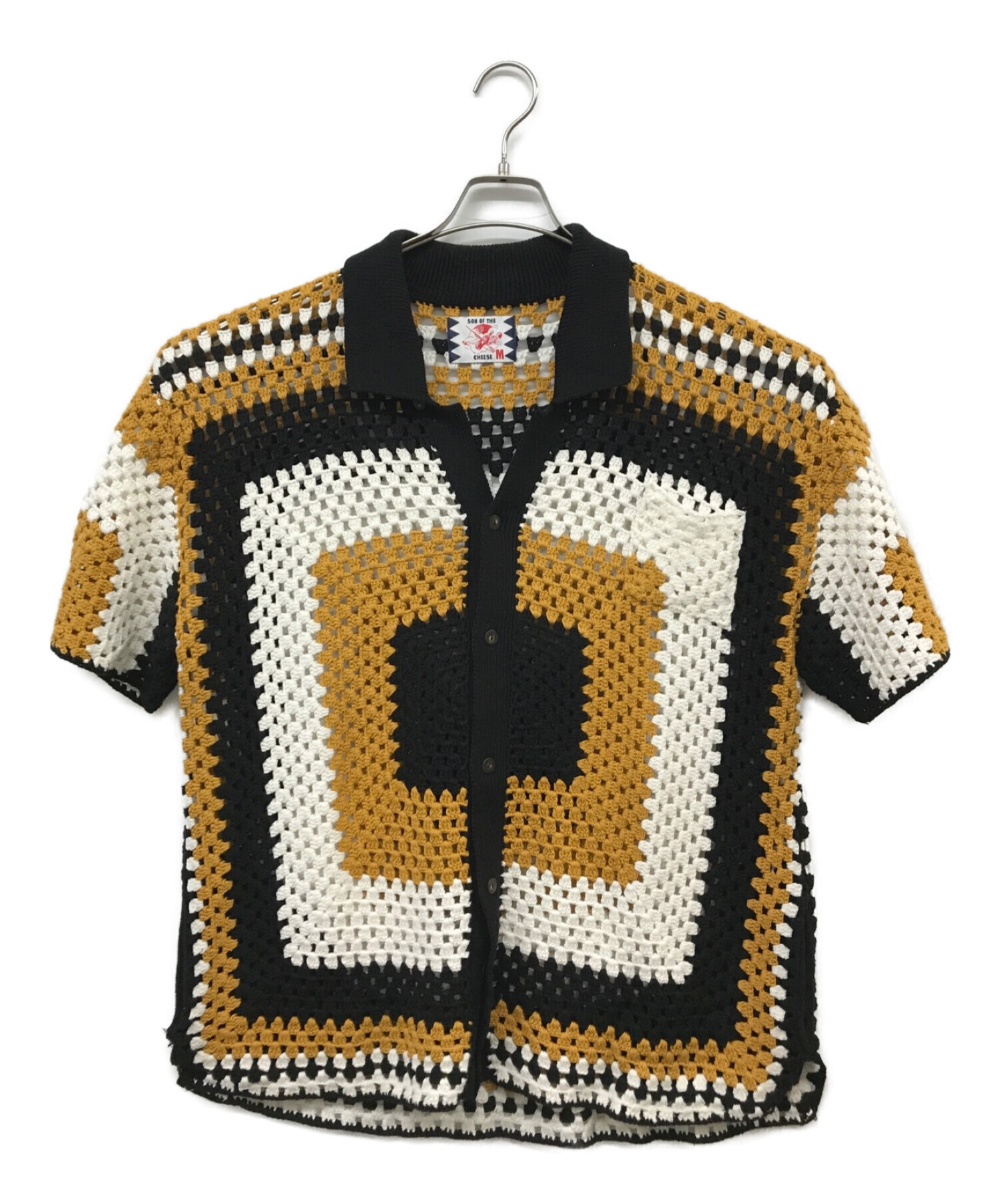 中古・古着通販】son of the cheese (（サノバチーズ）) Big Flower Knit Shirt ブラック×ブラウン サイズ:Ｍ｜ブランド・古着通販  トレファク公式【TREFAC FASHION】スマホサイト