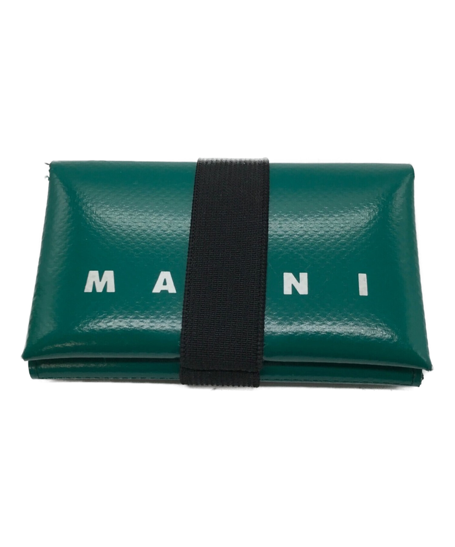 MARNI (マルニ) ポリエステルロゴコンパクトウォレット グリーン サイズ:表記無し