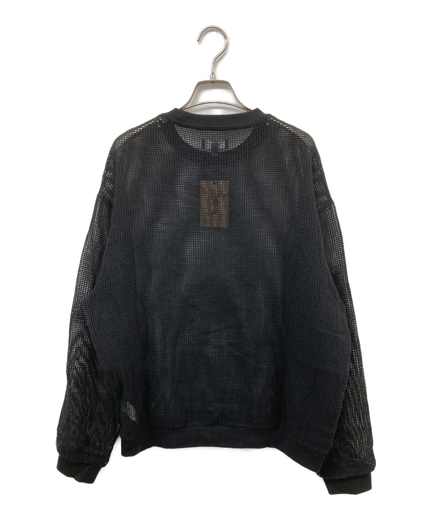 stussy (ステューシー) COTTON MESH LS CREW ブラック サイズ:Ｍ