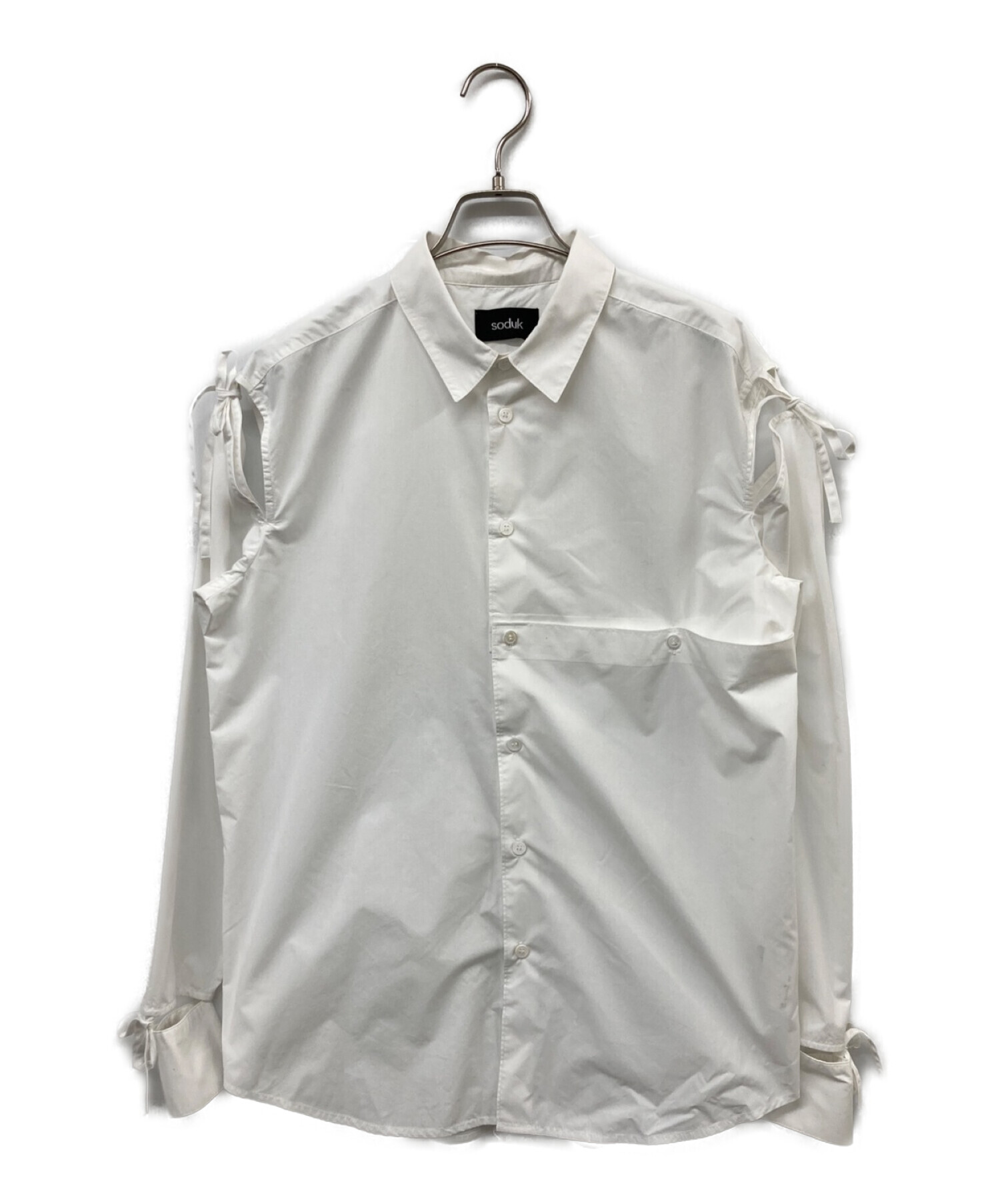 soduk (スドーク) 21SS 0006 ribbon everywhere shirt ホワイト サイズ:FREE