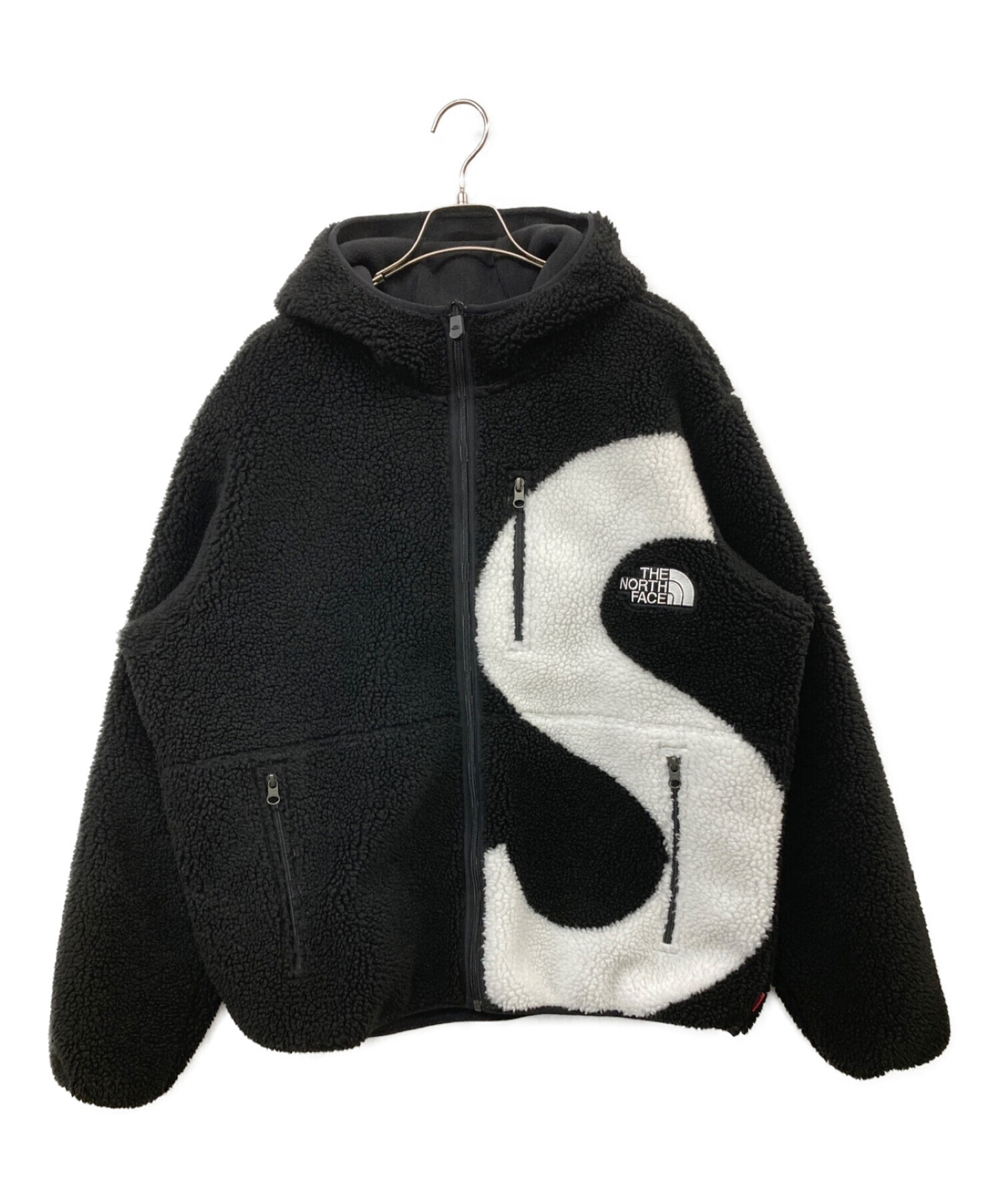 BlackサイズSupreme S Logo Hooded Fleece Jacket L
