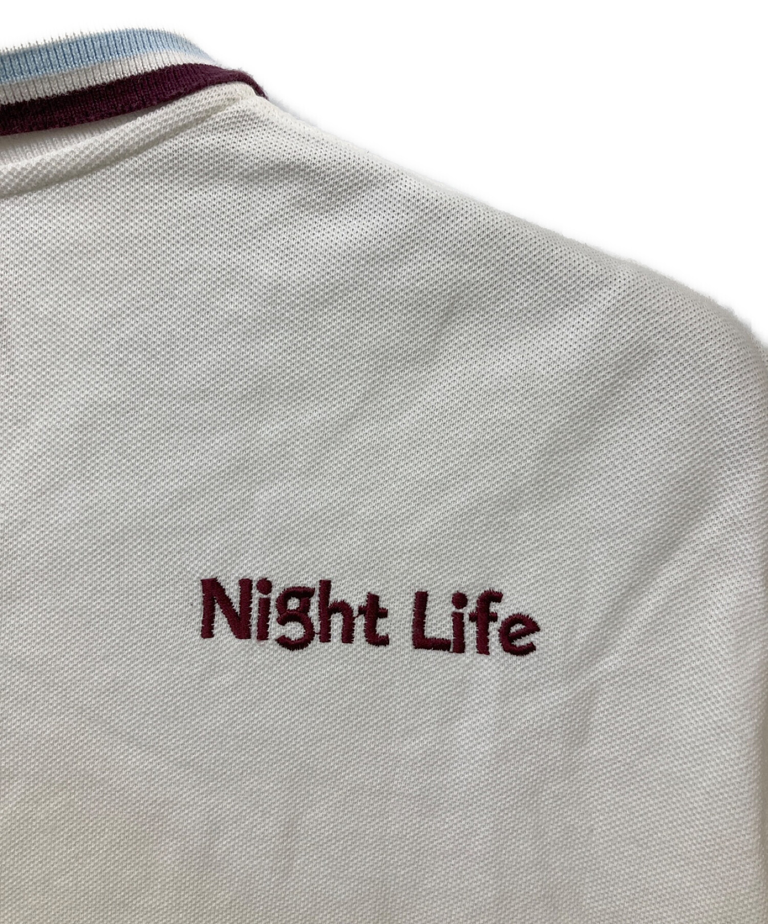 中古・古着通販】DAIRIKU (ダイリク) NIGHT LIFE POLO SHIRT ナイトライフポロシャツ ホワイト  サイズ:Free｜ブランド・古着通販 トレファク公式【TREFAC FASHION】スマホサイト