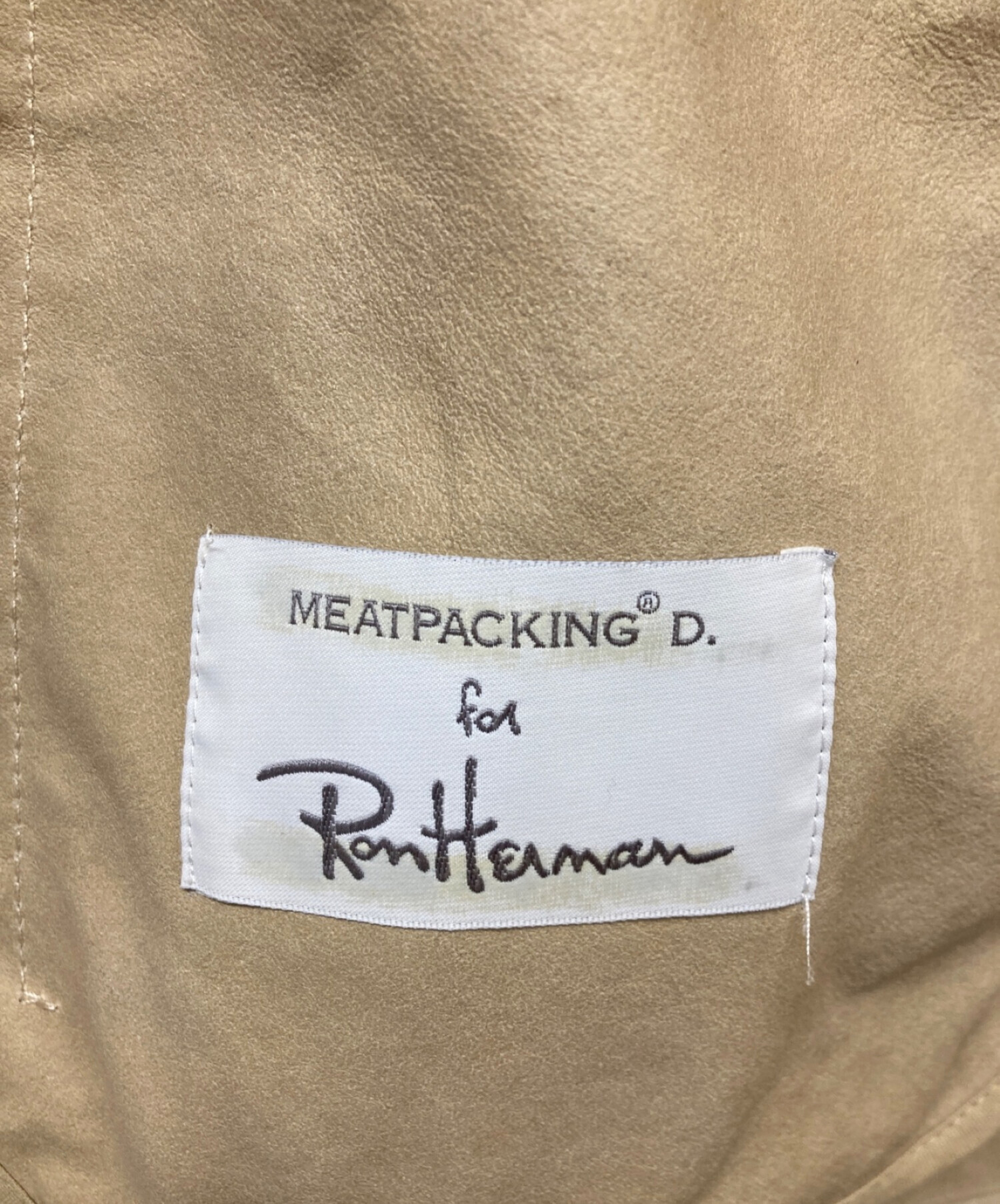 Ron Herman (ロンハーマン) MEATPACKING D (ミートパッキングディー) レザージャケット ベージュ サイズ:Ｌ