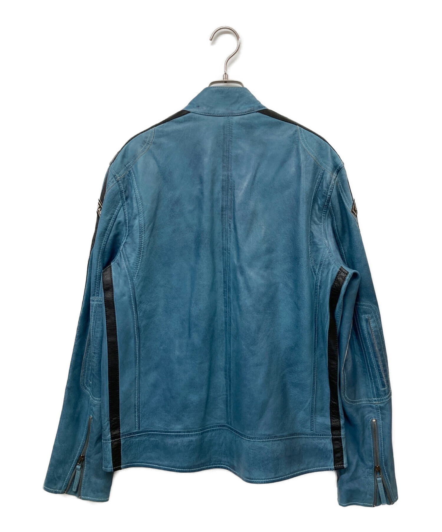 GRANDPRIX (グランドプリックス) レザーレーシングジャケット ブルー サイズ:L