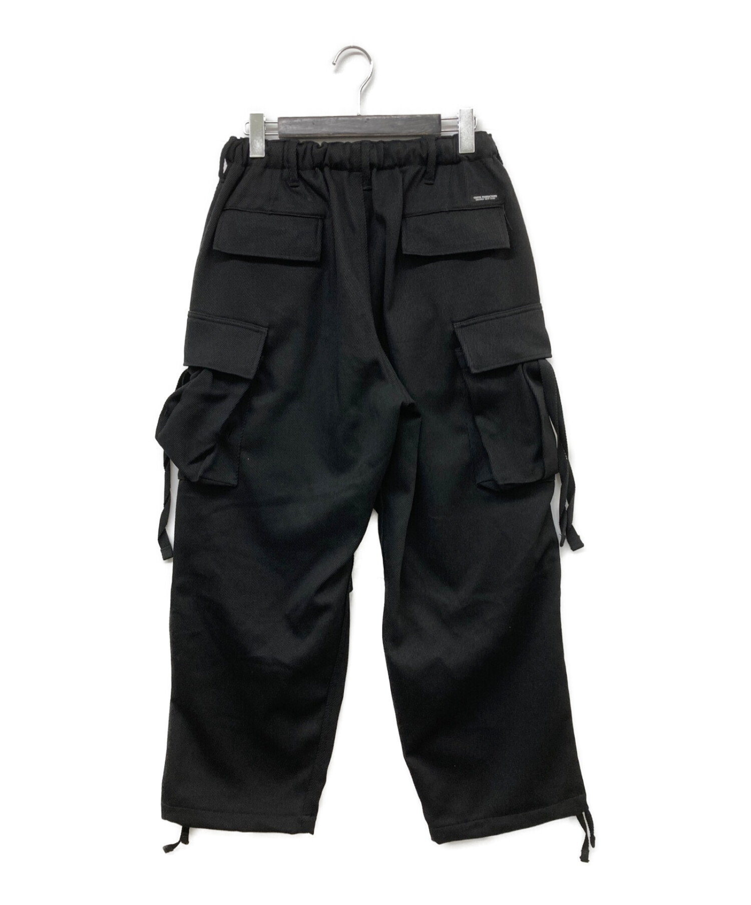 Name. (ネーム) COOTIE PRODUCTIONS (クーティープロダクツ) 21AW POLYESTER KERSEY ERROR FIT  CARGO EASY PANTS イージーワイドカーゴパンツ ブラック サイズ:S