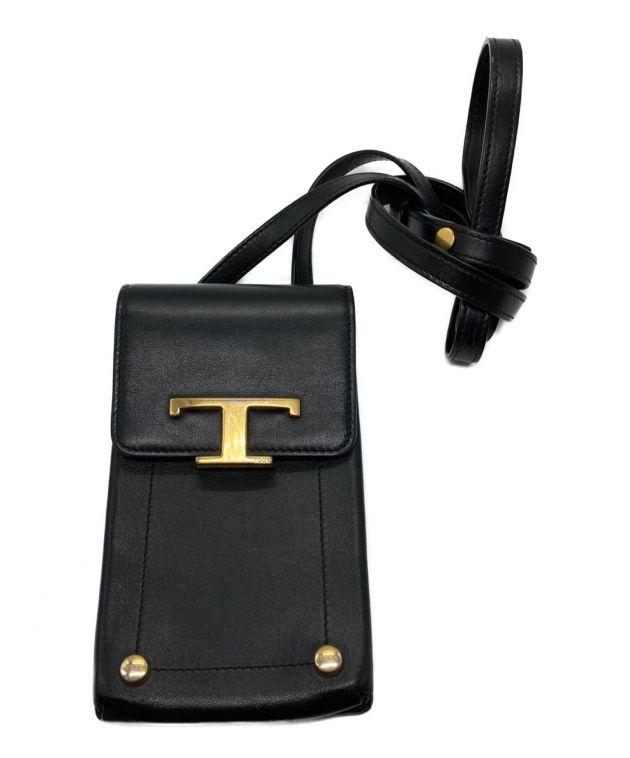 中古・古着通販】TOD'S (トッズ) T タイムレス レザー モバイルフォン ホルダー ブラック｜ブランド・古着通販 トレファク公式【TREFAC  FASHION】スマホサイト