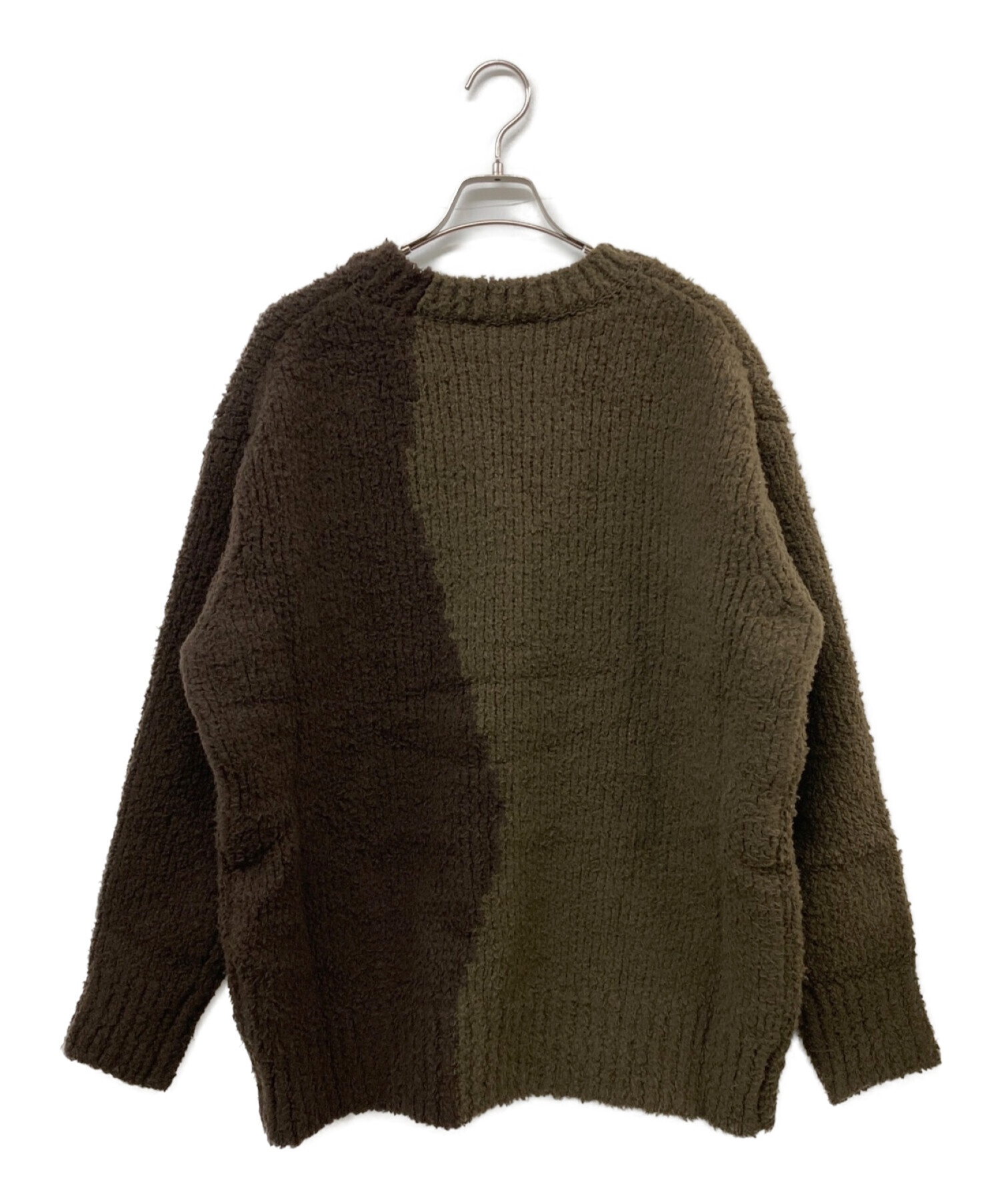 中古・古着通販】Name. (ネーム) ASYMMETRIC KNIT SWEATER ブラウン