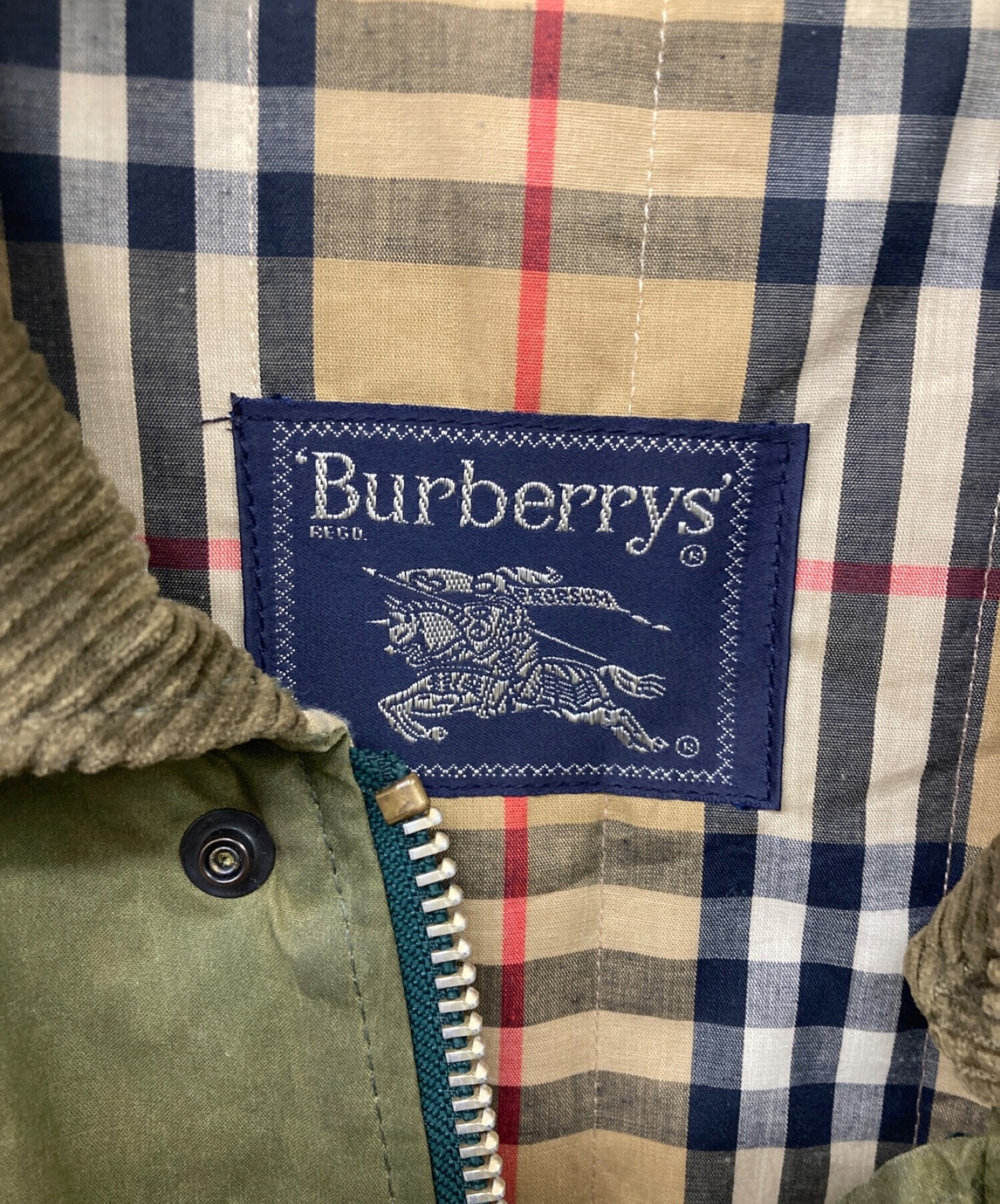 Burberry's (バーバリーズ) オイルドジャケット グリーン サイズ:XL