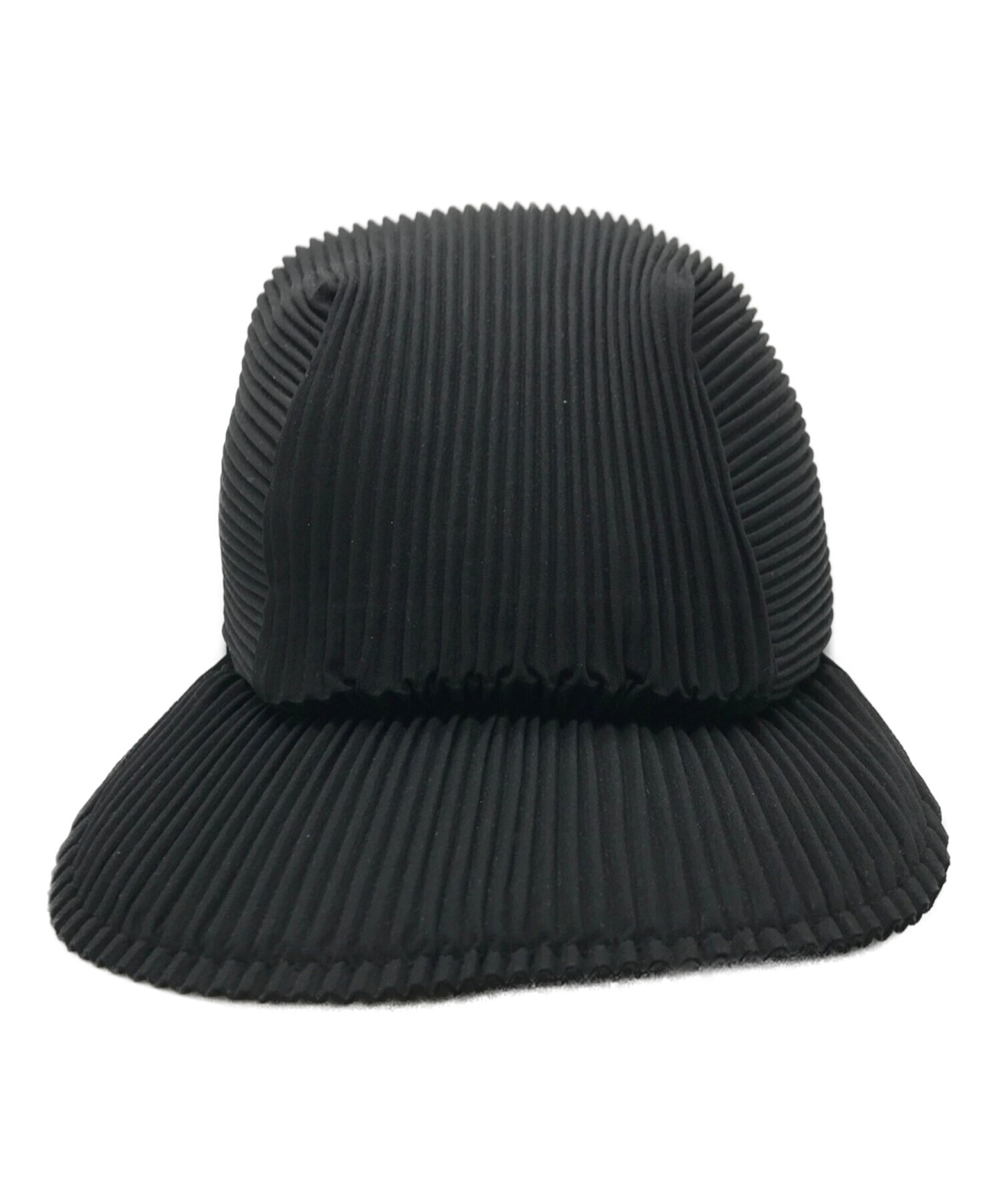 HOMME PLISSE ISSEY MIYAKE (オムプリッセ イッセイ ミヤケ) PLEATS CAP ブラック サイズ:表記無し