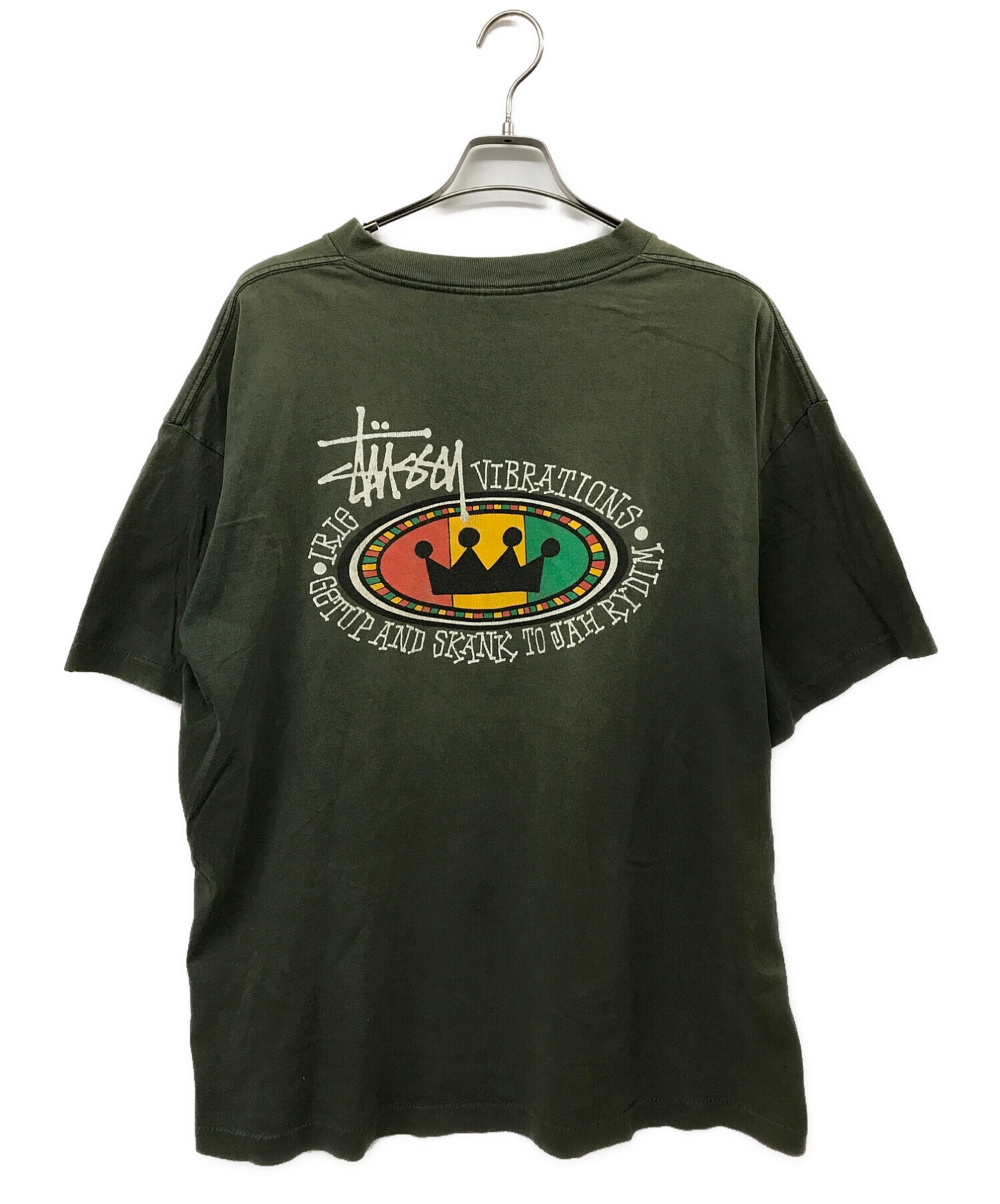 stussy (ステューシー) 90's クラウンロゴTee カーキ サイズ:XL