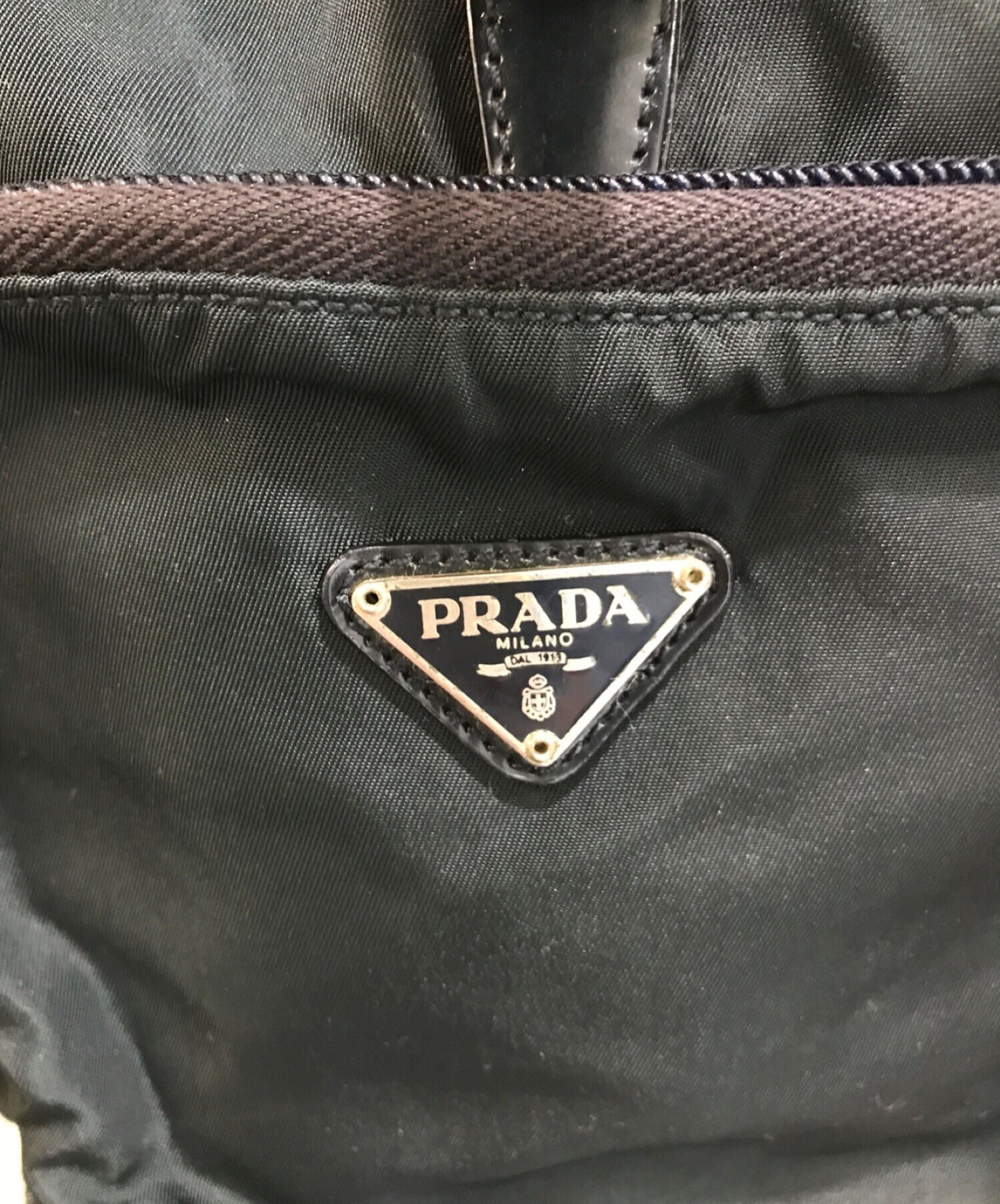 中古・古着通販】PRADA (プラダ) ナイロン巾着ミニリュック ブラック 