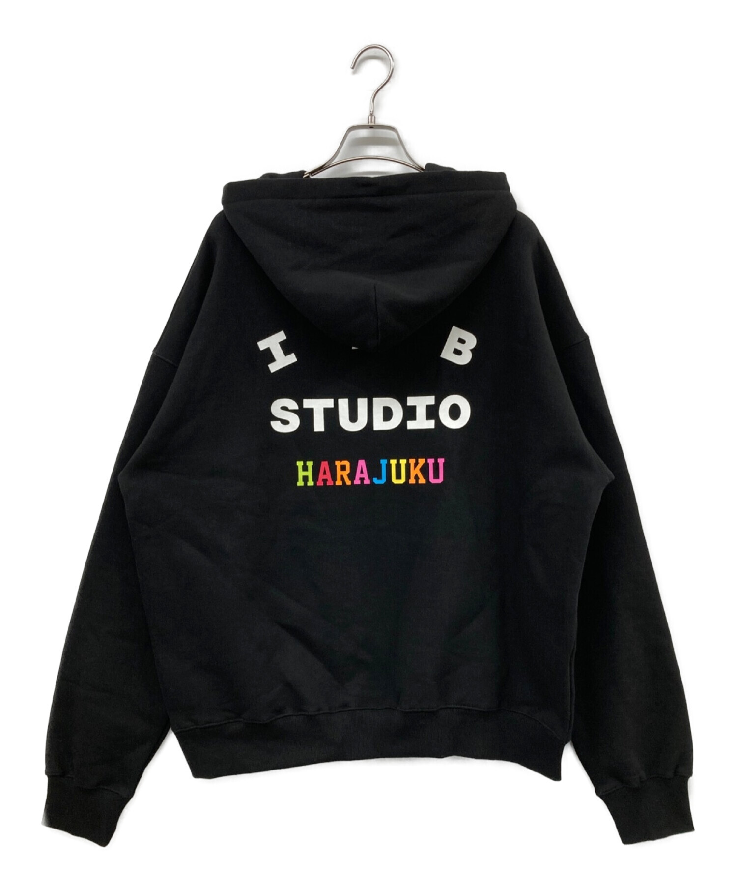 iab studio (アイエービースタジオ) 23AW 原宿ポップアップアイテム プリントパーカー ブラック サイズ:ＸＬ