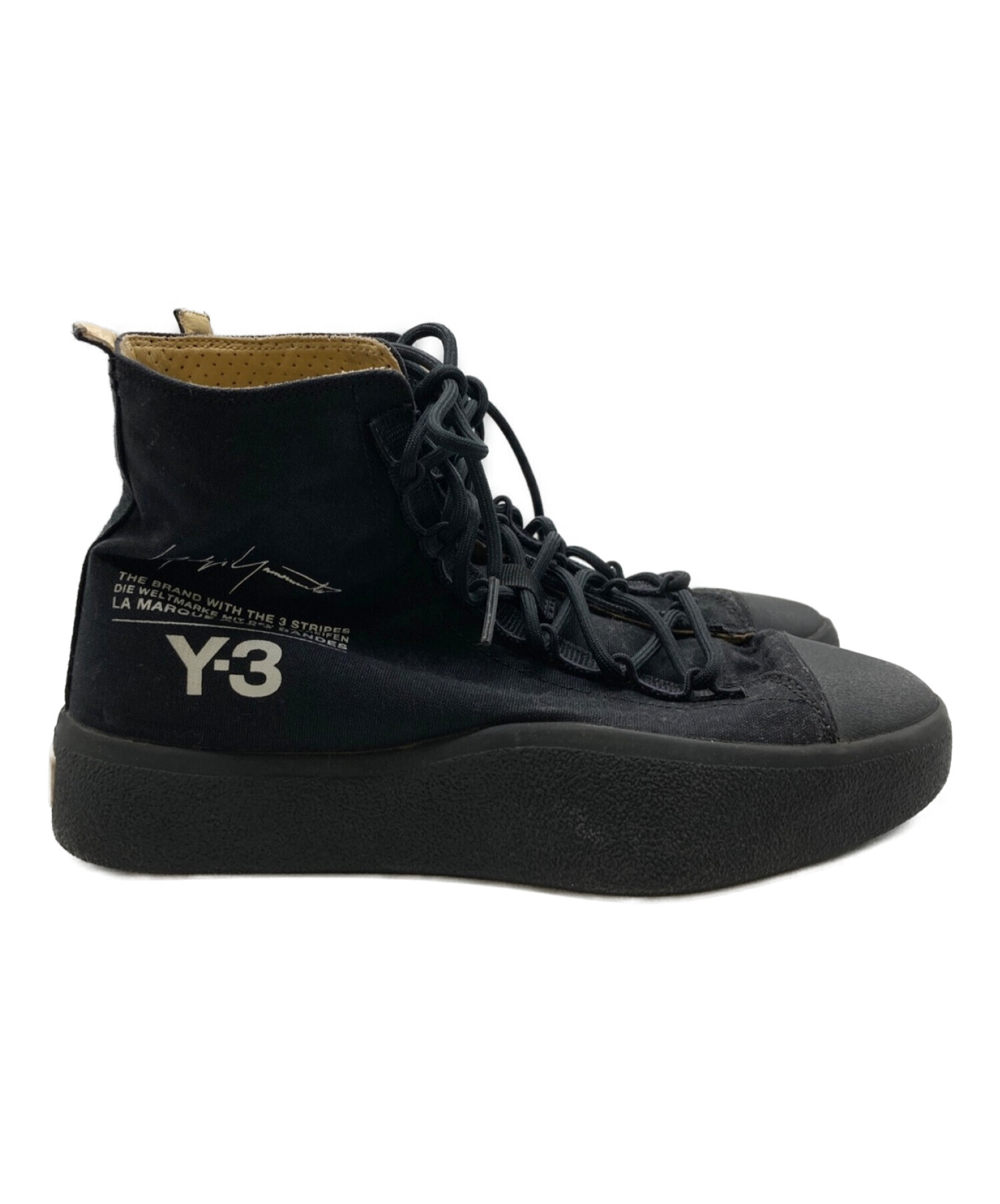 中古・古着通販】Y-3 (ワイスリー) BASHYO ハイカットスニーカー ブラック サイズ:23.5｜ブランド・古着通販  トレファク公式【TREFAC FASHION】スマホサイト