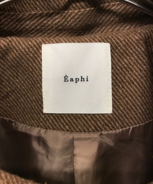 Eaphi (エフィ) gunpatch waist mark long coat ブラウン サイズ:2