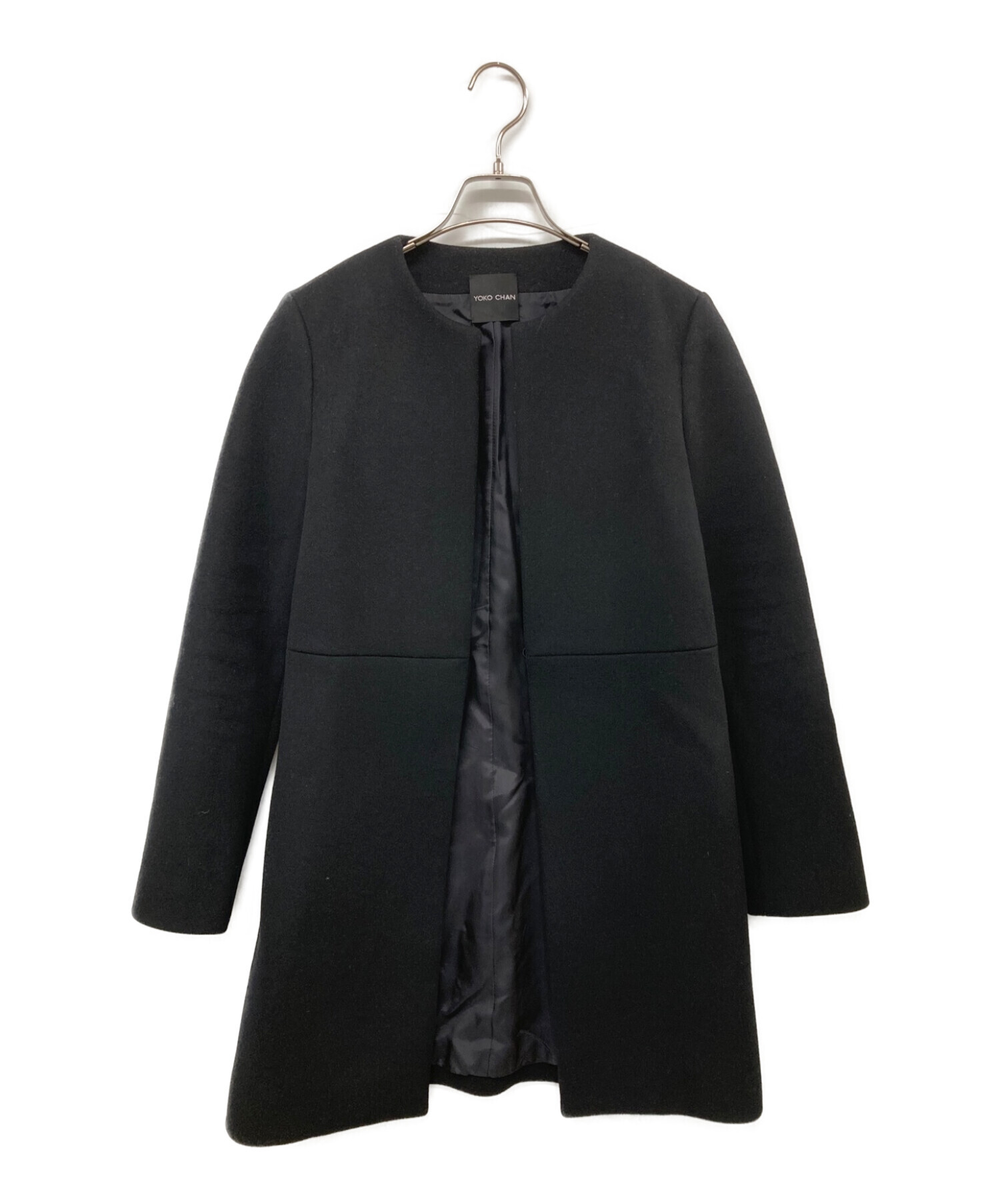 ヨーコチャンのブラックコート袖丈62cm