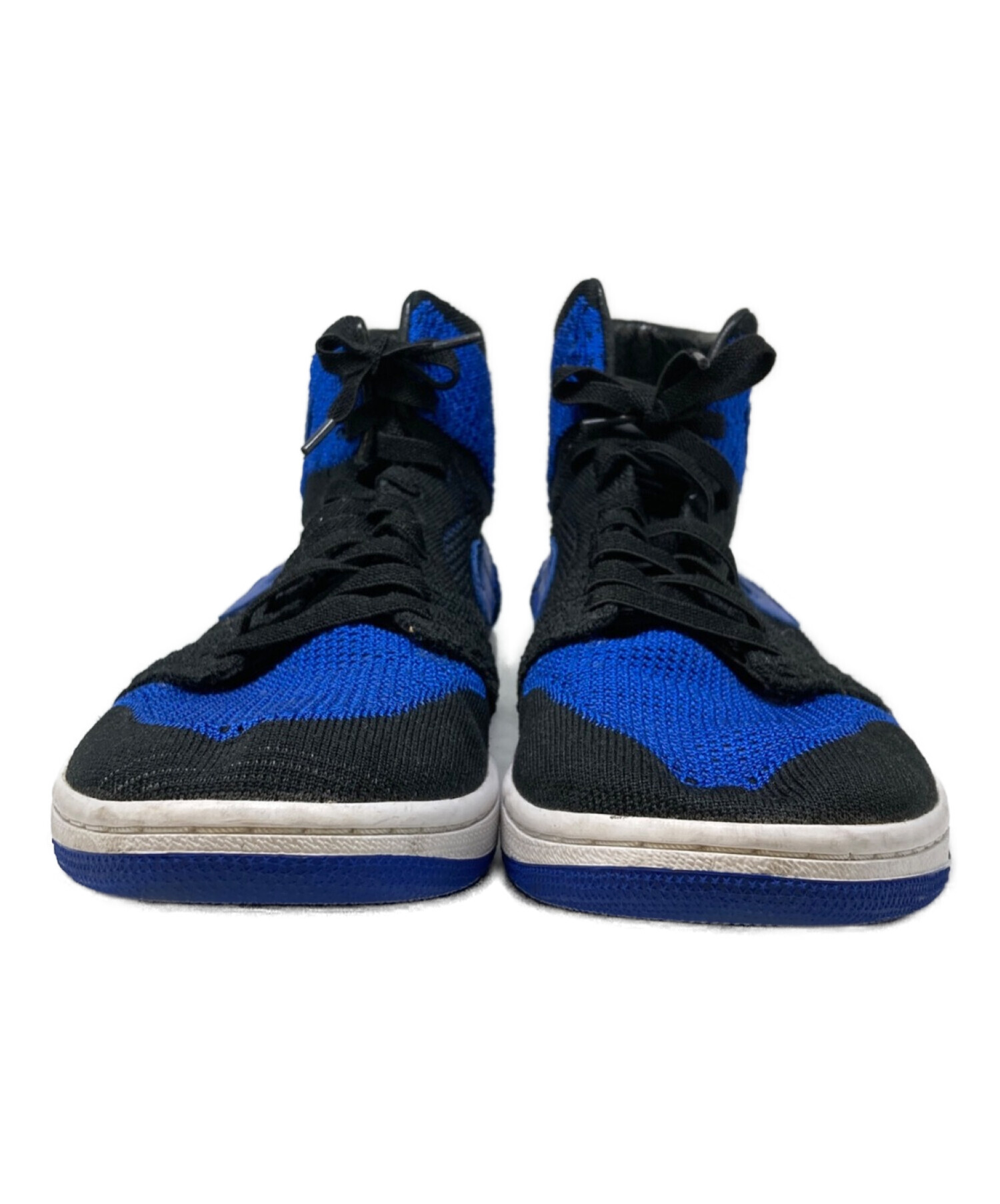 NIKE (ナイキ) AIR JORDAN 1 RETRO HI FLYKNIT ブラック×ブルー サイズ:28.5ｃｍ