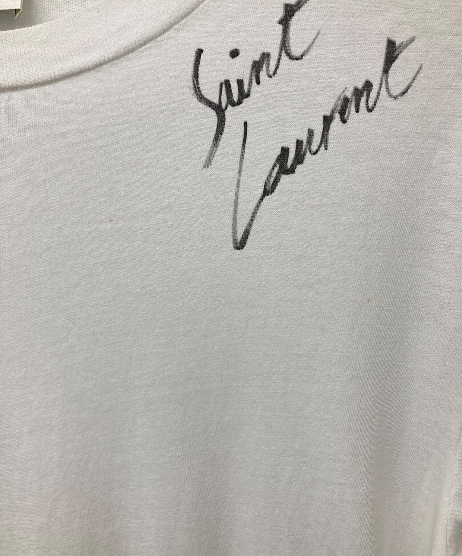 中古・古着通販】Saint Laurent Paris (サンローランパリ) ロゴTシャツ ホワイト サイズ:XS｜ブランド・古着通販  トレファク公式【TREFAC FASHION】スマホサイト