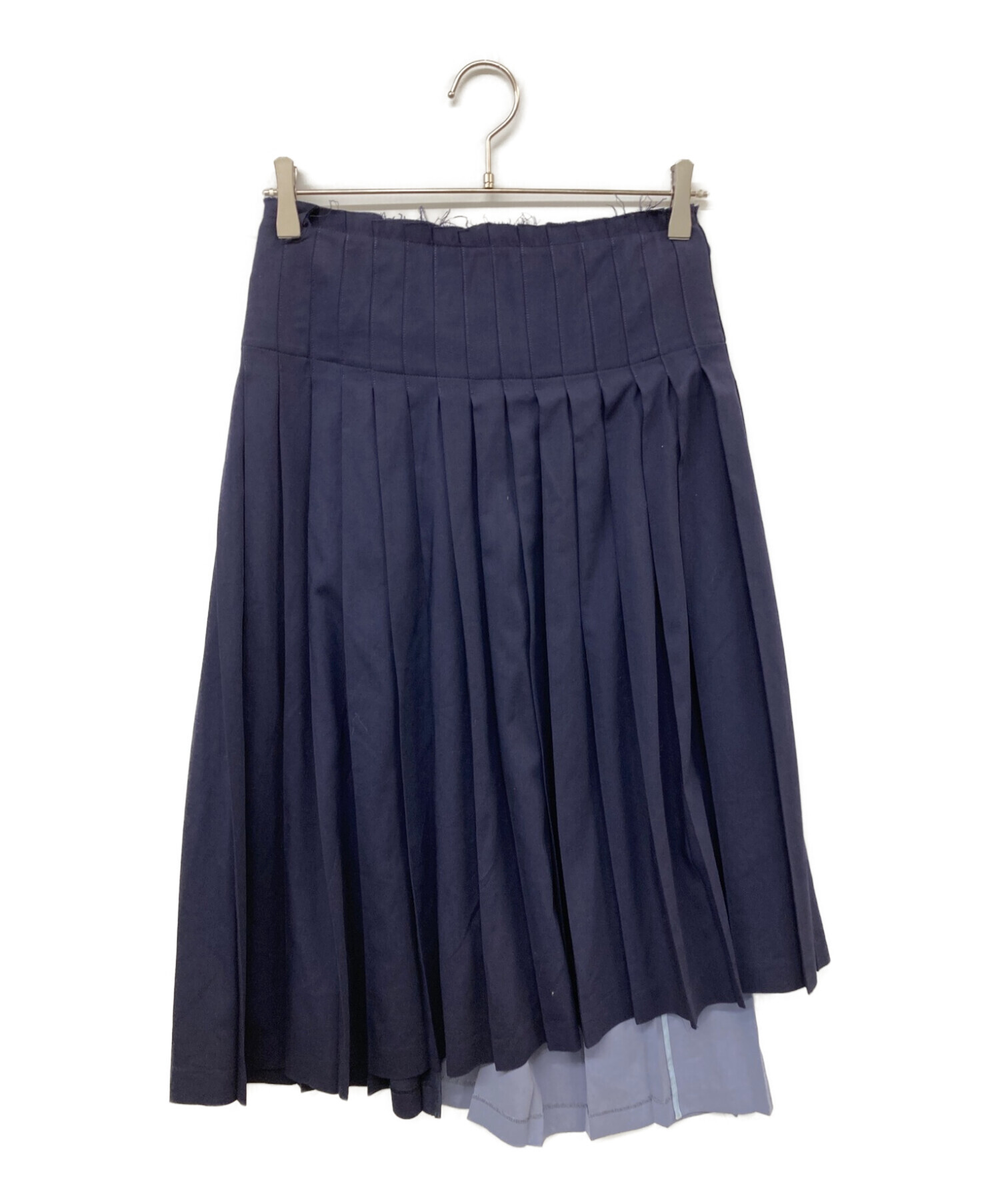 TOGA PULLA (トーガ プルラ) Wool Pleated Skirt ネイビー サイズ:34