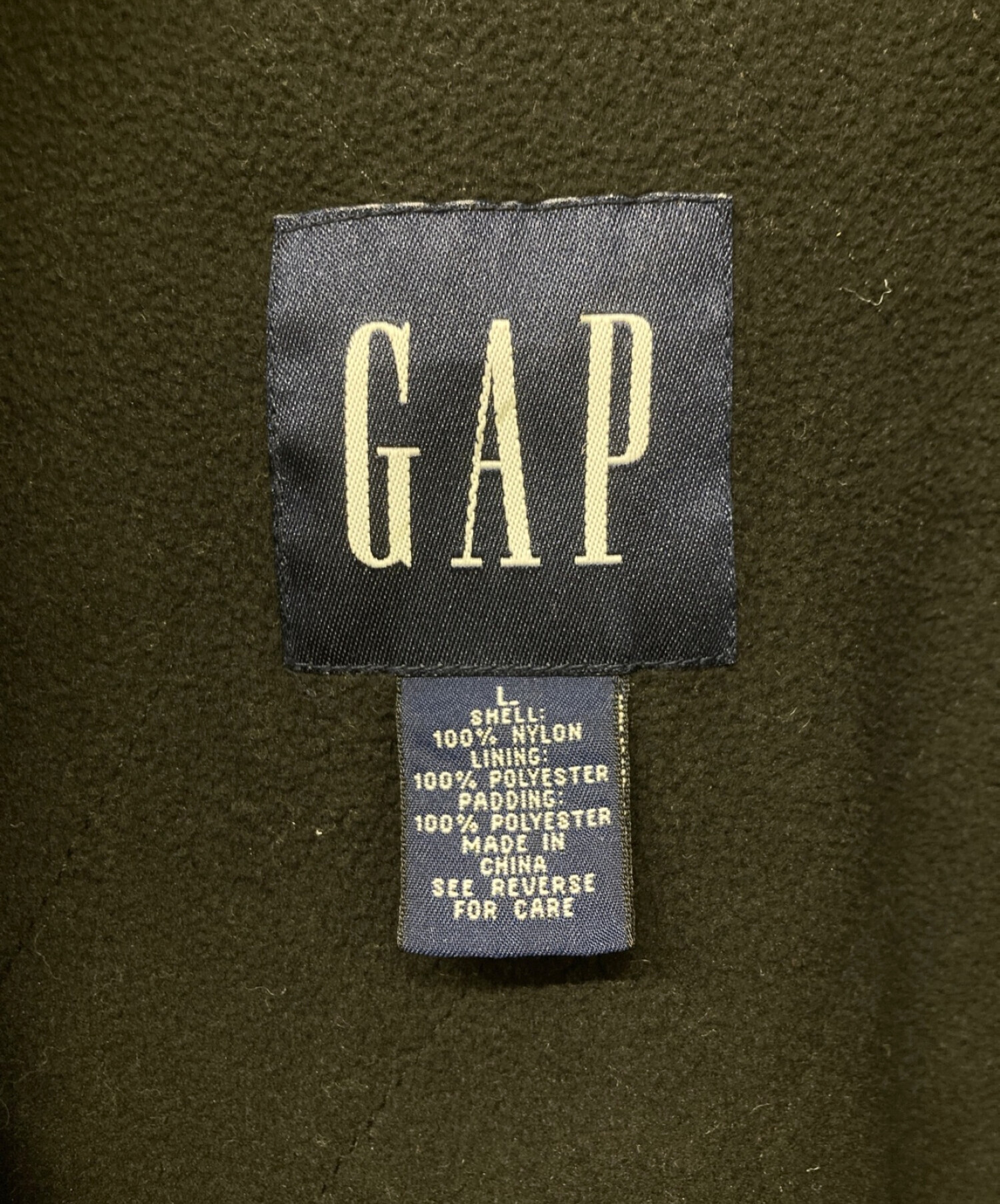 OLD GAP (オールドギャップ) Tactical Nylon fleece Vest ブラック サイズ:Ｌ