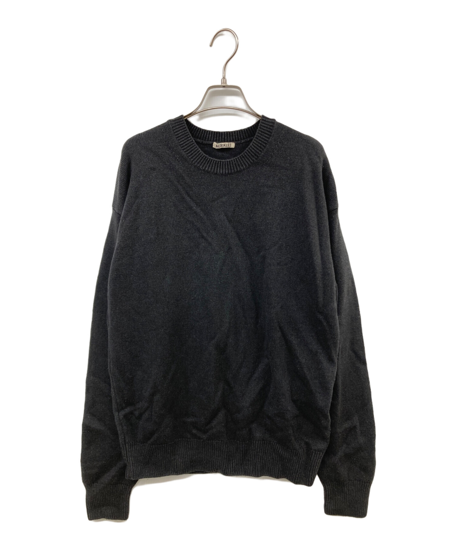 AURALEE (オーラリー) 21AW FRENCH MERINO STONE WASHED KNIT P/O グレー サイズ:4