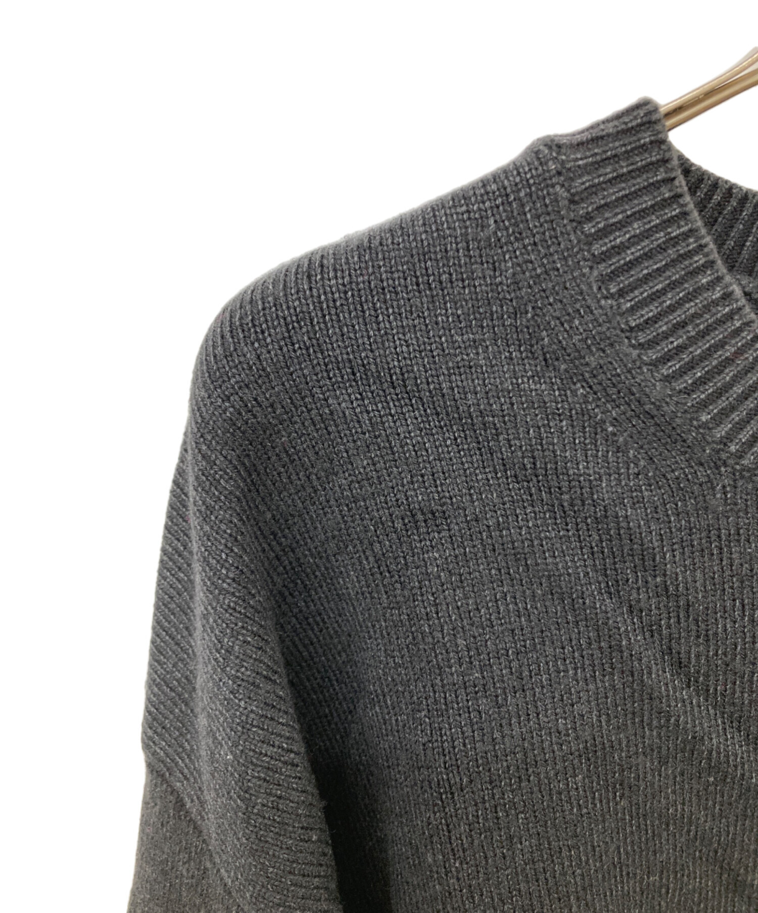 AURALEE (オーラリー) 21AW FRENCH MERINO STONE WASHED KNIT P/O グレー サイズ:4